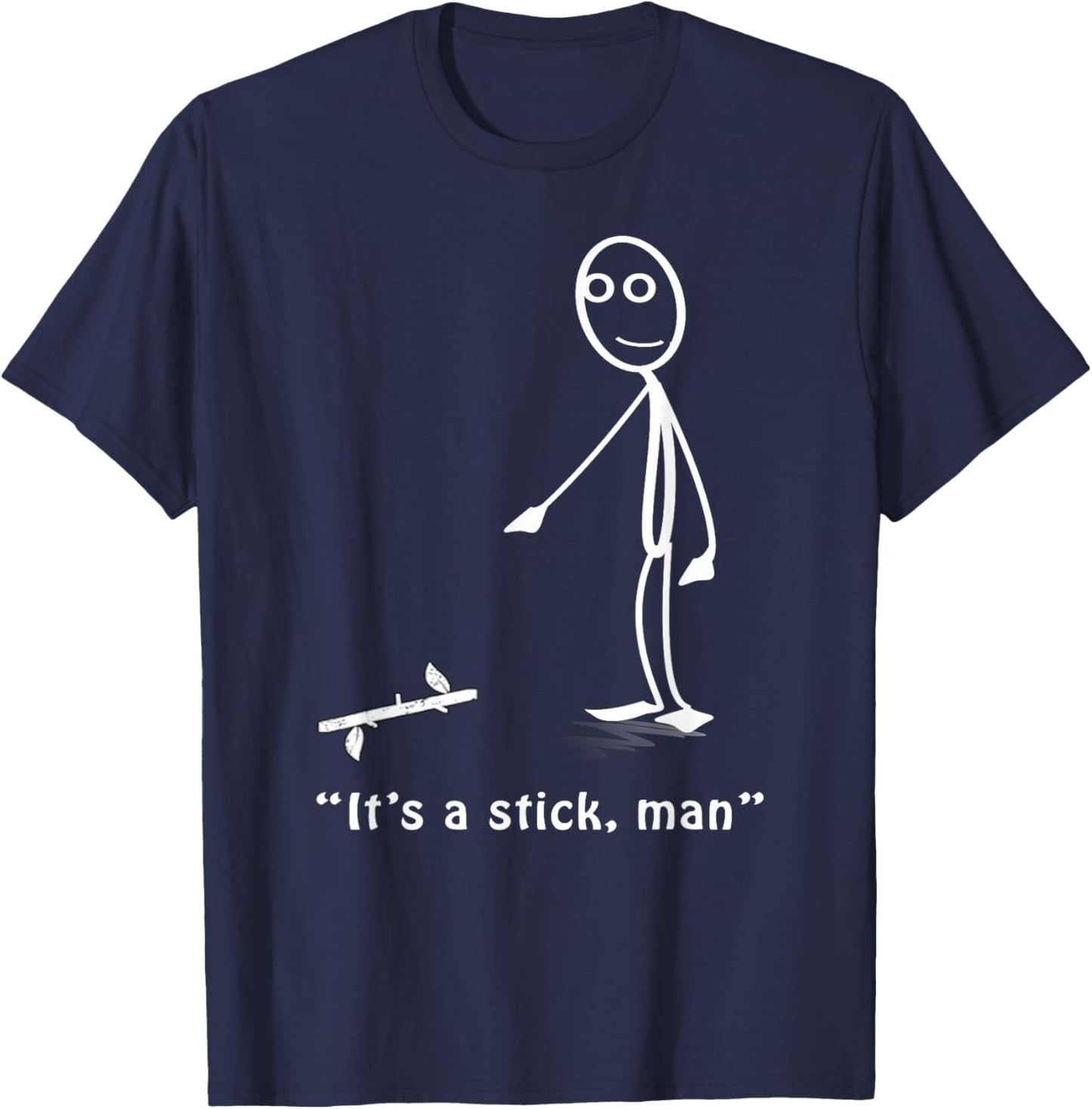 Funny It's A Stick, Man Stickman Costume - Stick Figure T-Shirt - T-Shirt | Navy