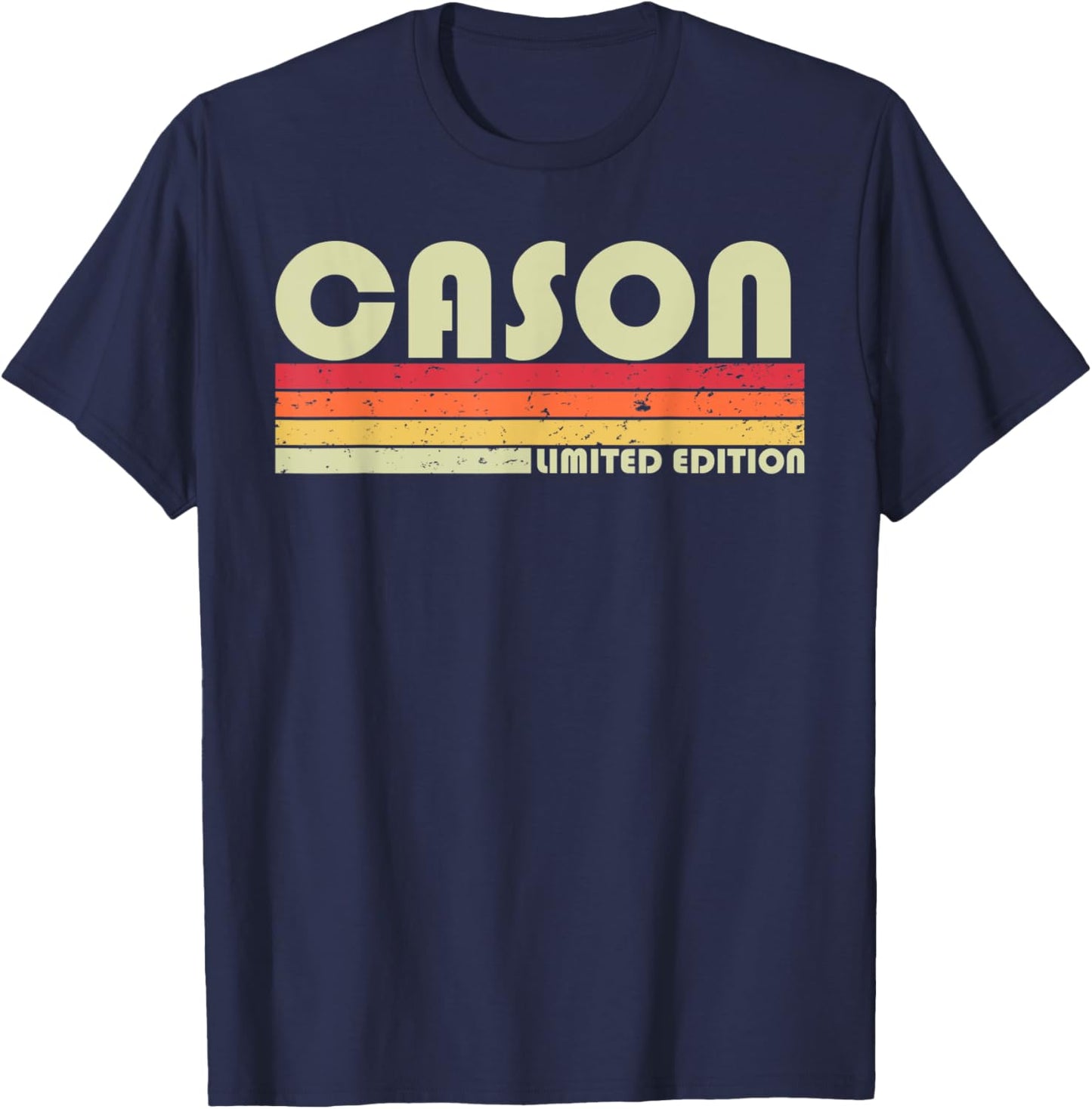 CASON Gift Name Personalized Funny Retro Vintage Birthday T-Shirt - T-Shirt | Navy