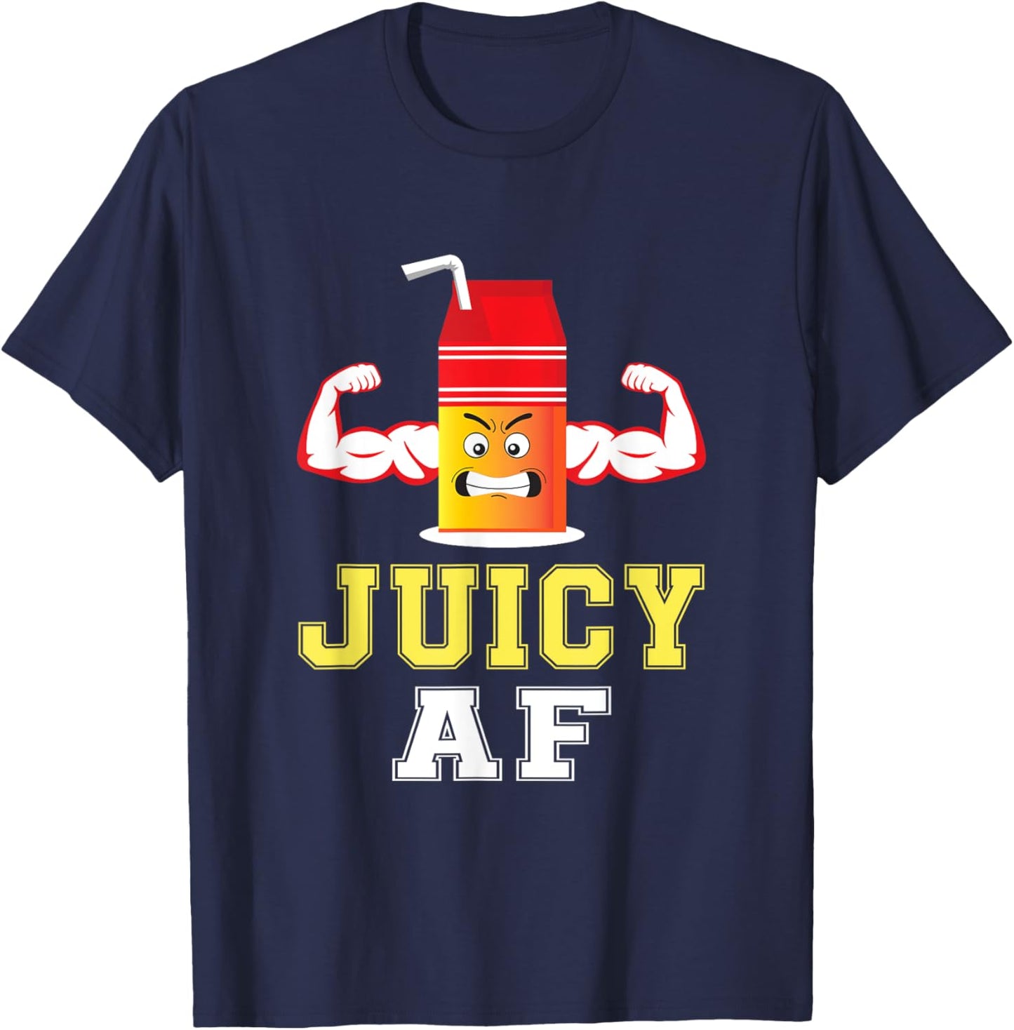 Juicy AF Juice Box Gym Fitness Shirt T-Shirt - T-Shirt | Navy
