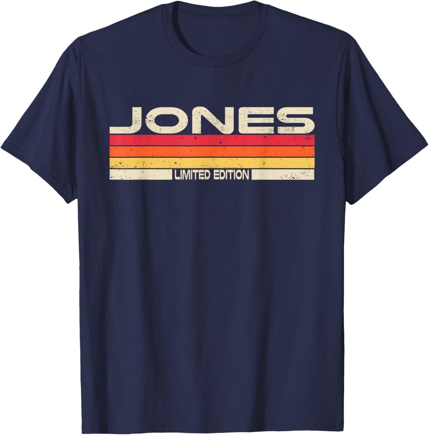 Jones Surname Birthday Family Reunion 80s 90s Sunset T-Shirt - T-Shirt | Navy