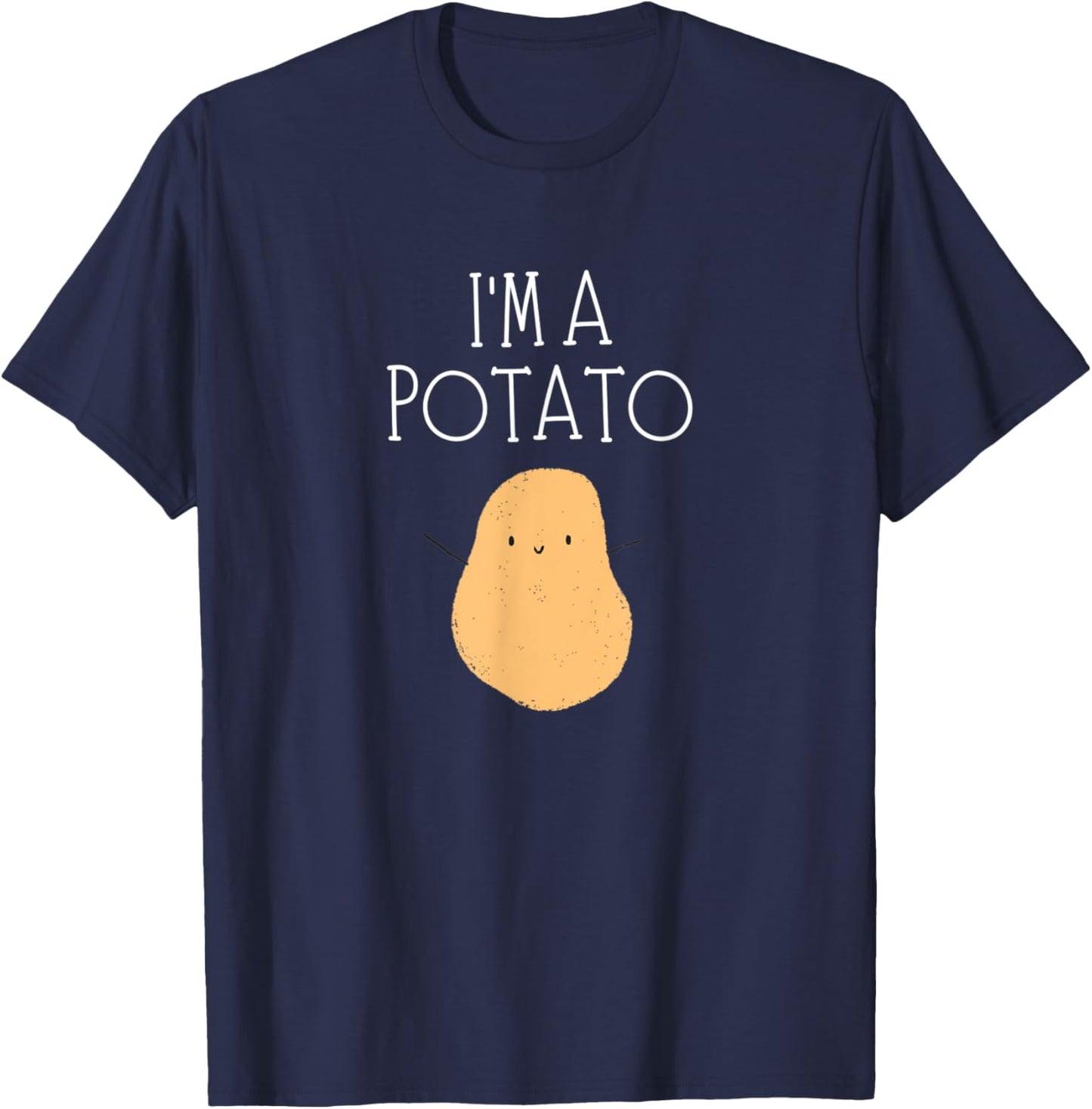 Funny Potato Costume Cute Kawaii Style Smiling I'm A Potato T-Shirt - T-Shirt | Navy