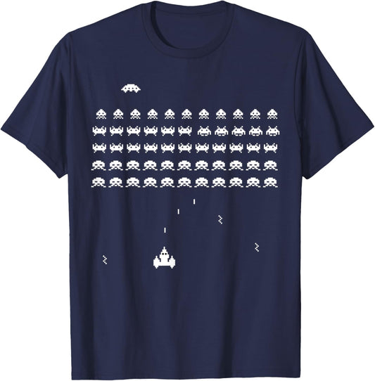Retro Vintage video game space shooter arcade T-Shirt - T-Shirt | Navy