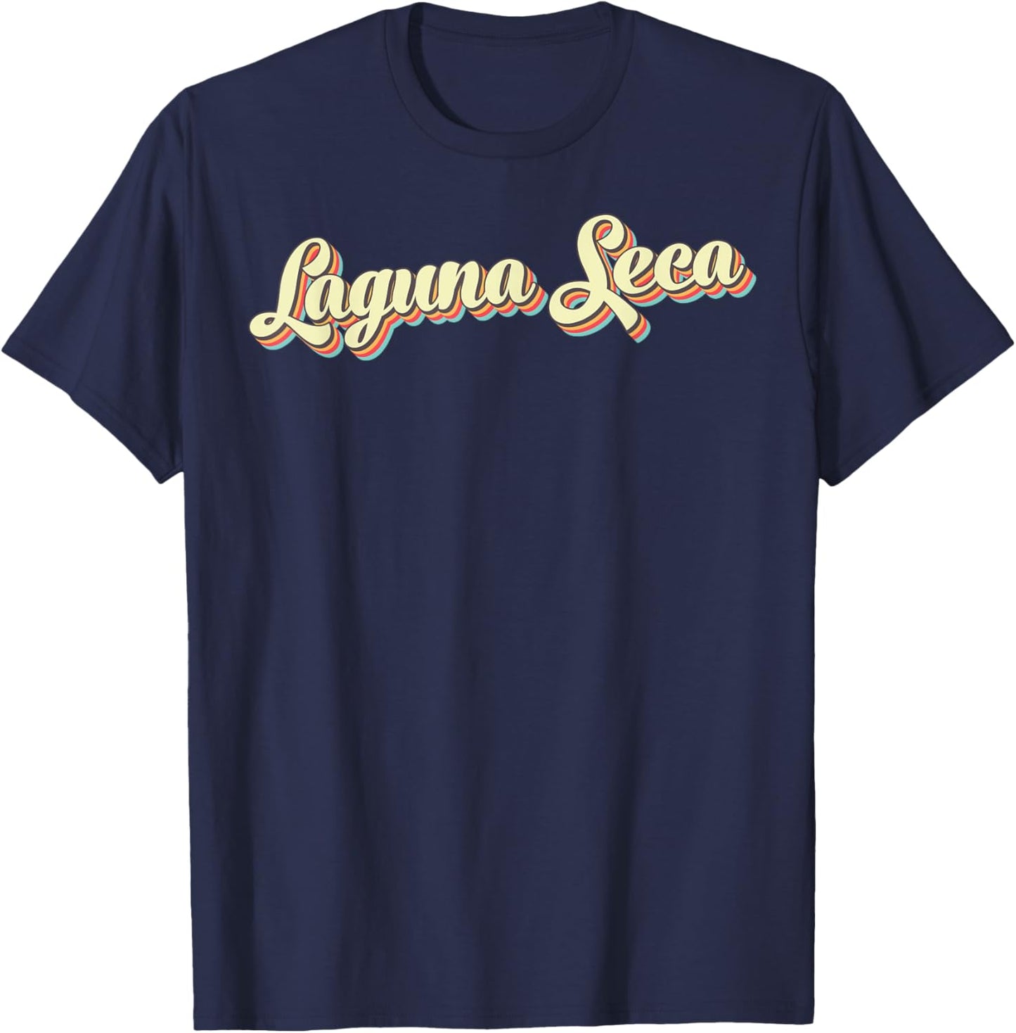 Laguna Seca Retro Art Baseball Font Vintage T-Shirt - T-Shirt | Navy