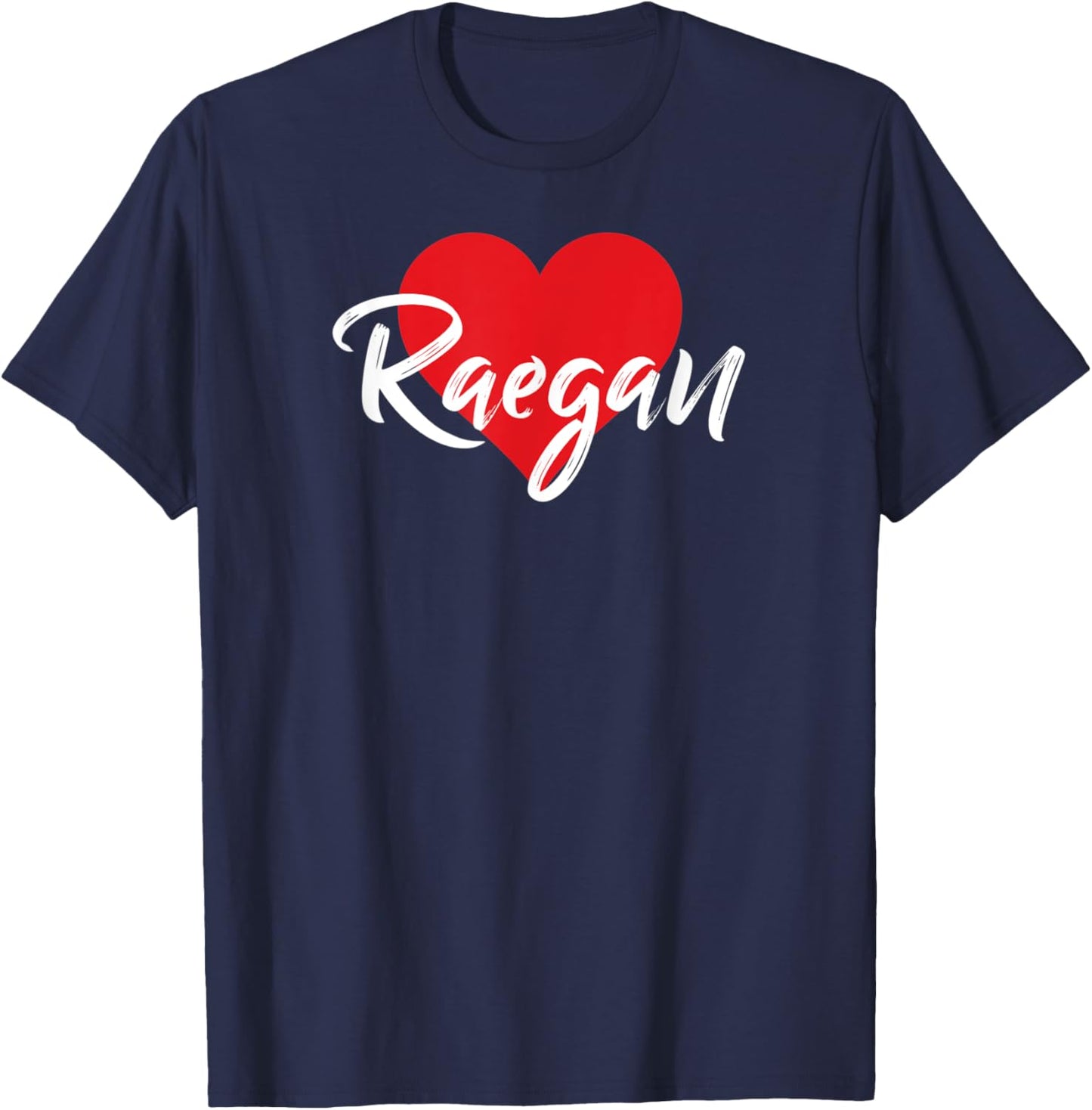 I Love Raegan First Name I Heart Named T-Shirt - T-Shirt | Navy