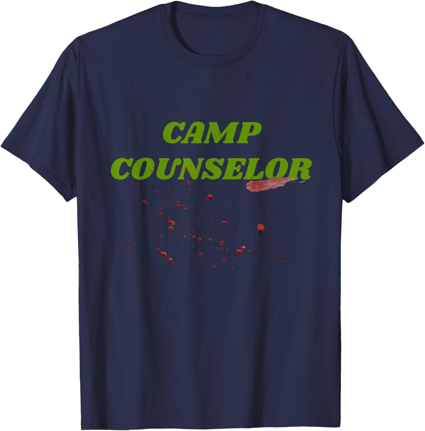 Horror Fan 80s Movie Camp Counselor Blood Halloween Costume T-Shirt - T-Shirt | Navy