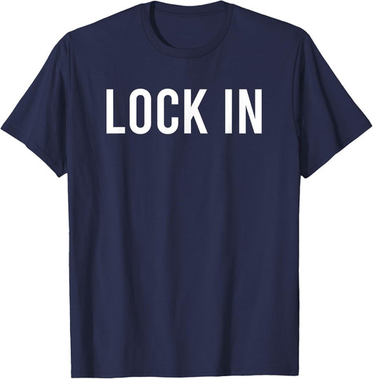 Locked In Humor -Adults Black T-Shirt - T-Shirt | Navy