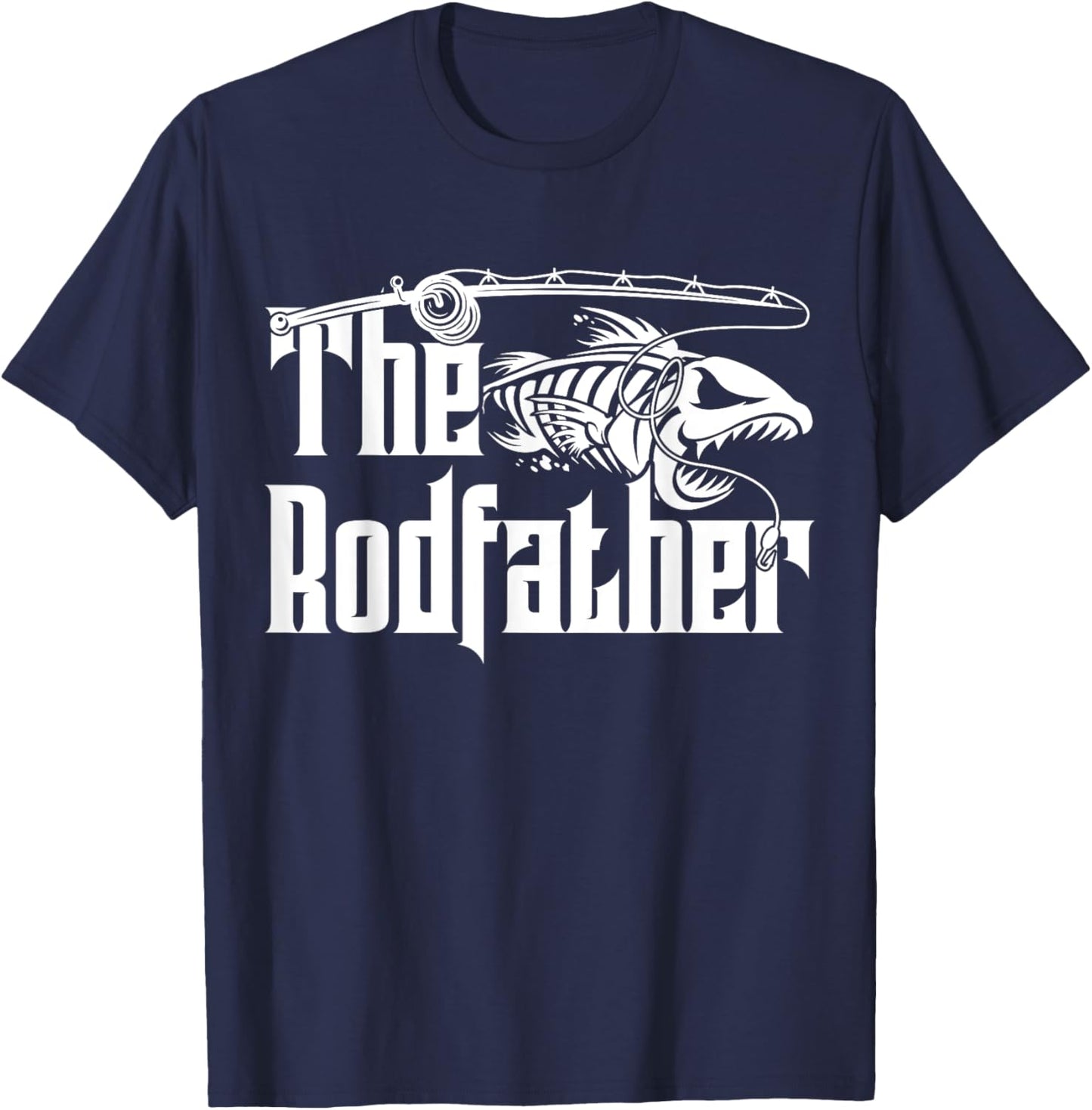 The Rodfather | Fishing T-Shirt - T-Shirt | Navy