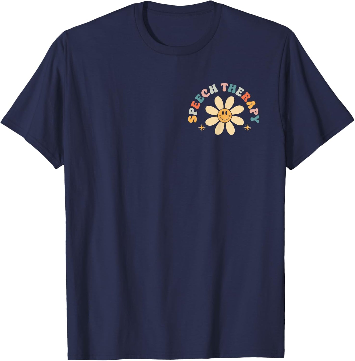 Speech Therapy Pocket Design SLP Language Pathologist T-Shirt - T-Shirt | Navy