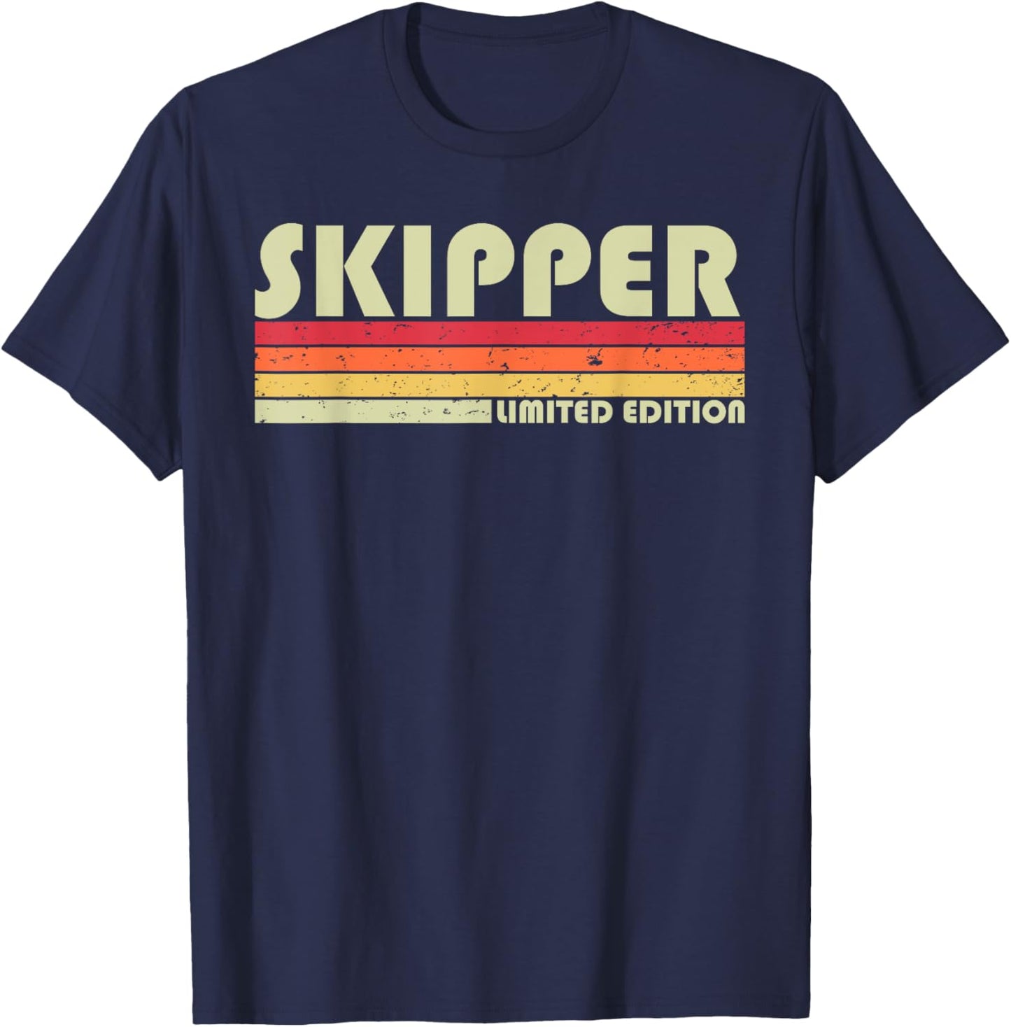 SKIPPER Funny Job Title Profession Birthday Worker Idea T-Shirt - T-Shirt | Navy