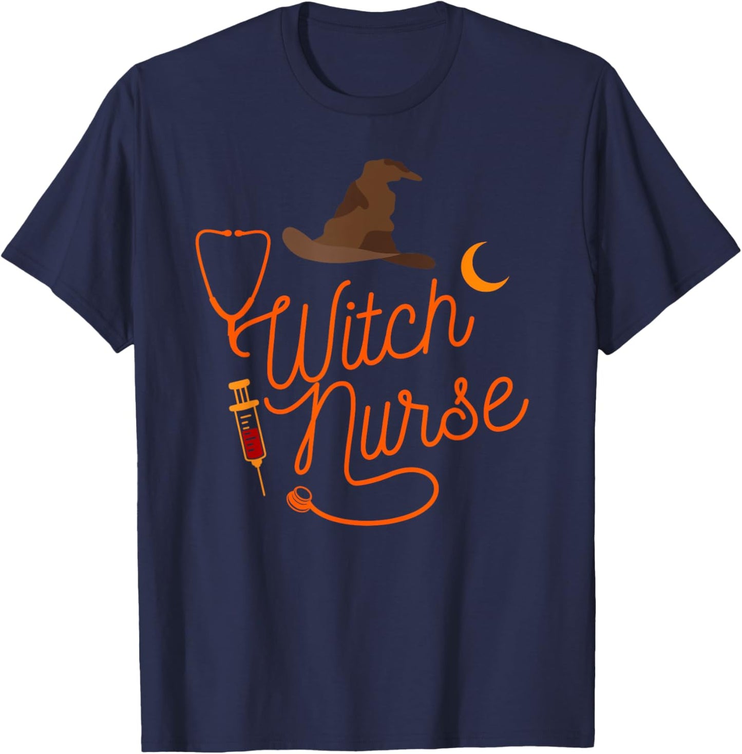 I'm the Nurse Witch - RN and ER Nurse Halloween T-Shirt - T-Shirt | Navy