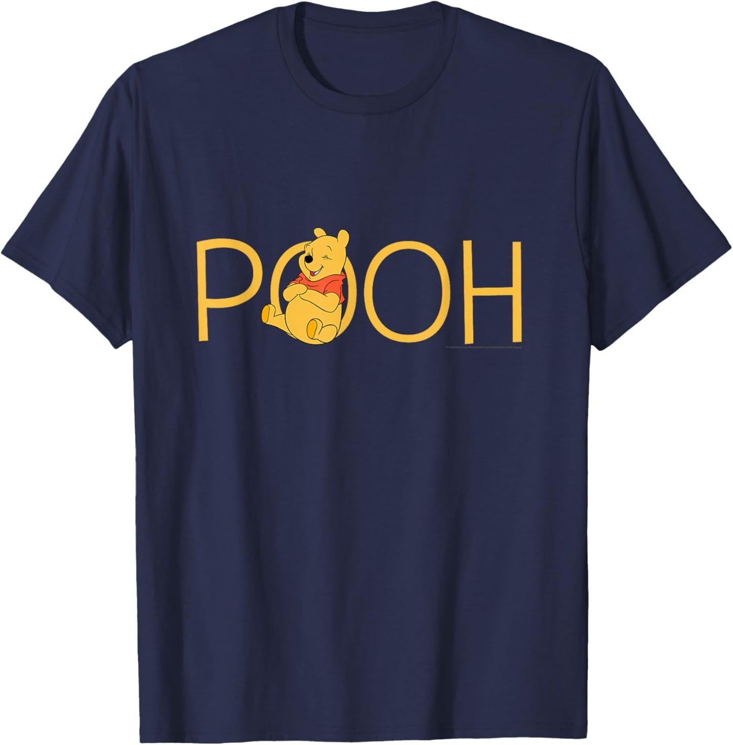 Disney Winnie The Pooh Classic Lettering Small T-Shirt - T-Shirt | Navy