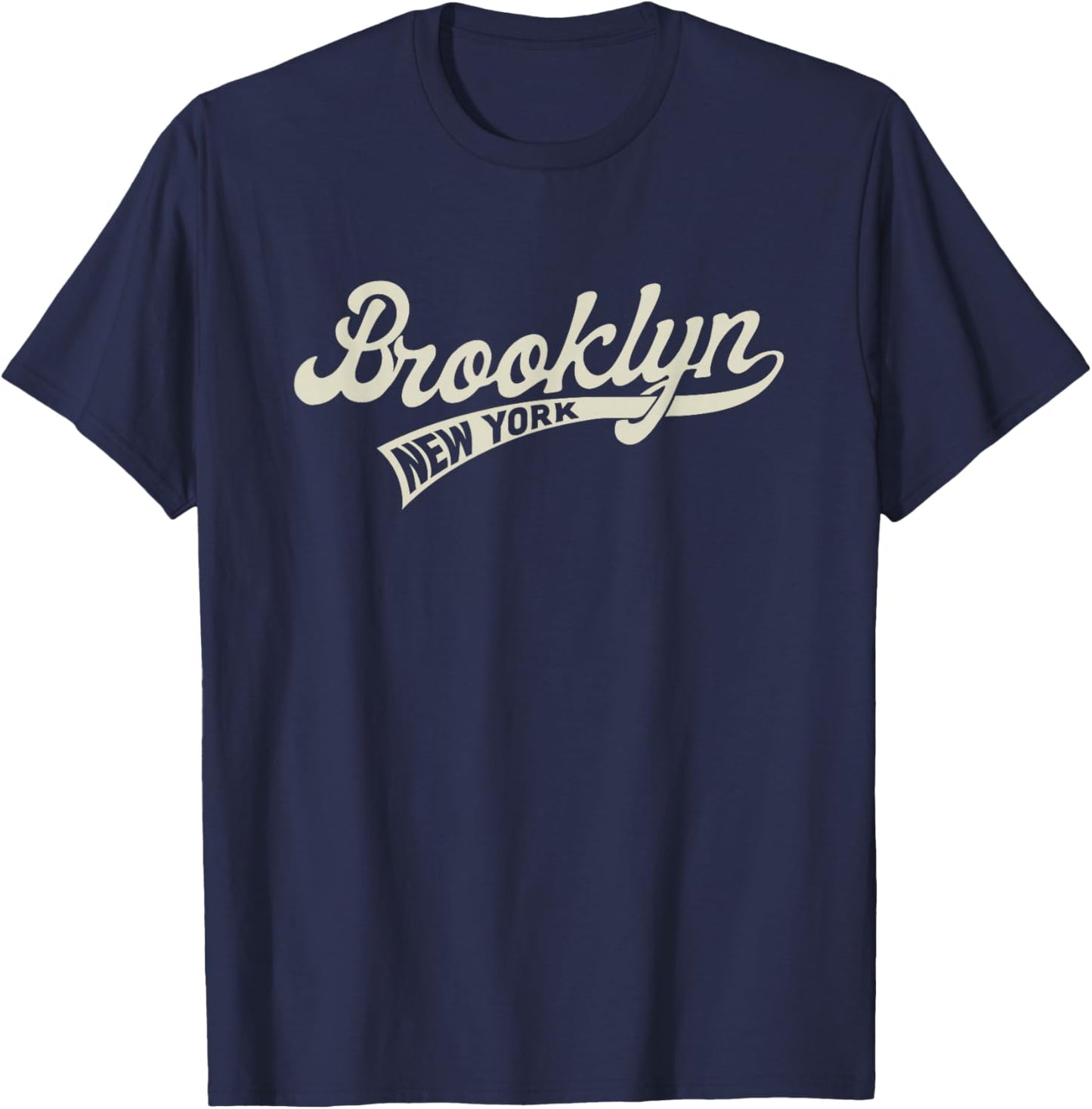 Vintage Baseball Style Brooklyn & Women T-Shirt - T-Shirt | Navy