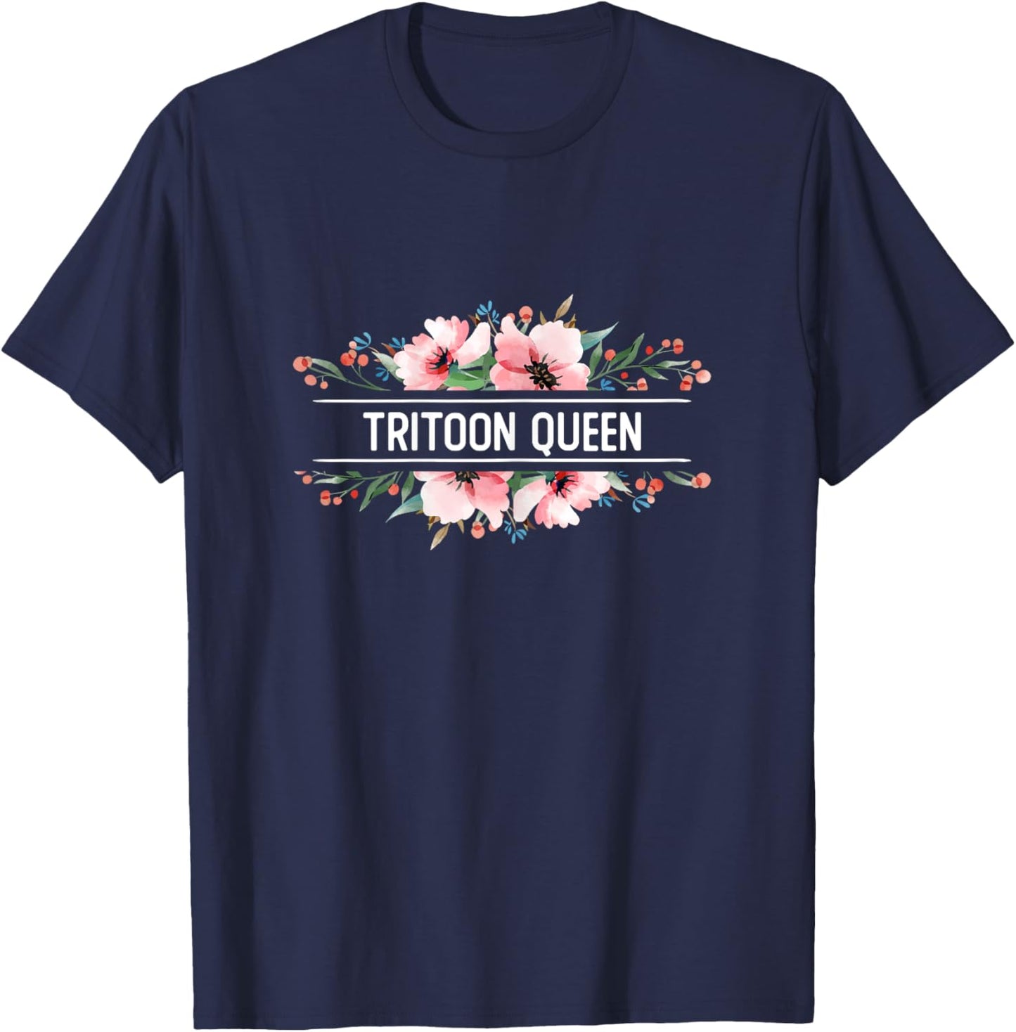 Tritoon Queen Funny Tri-toon Boat Captain T-Shirt - T-Shirt | Navy