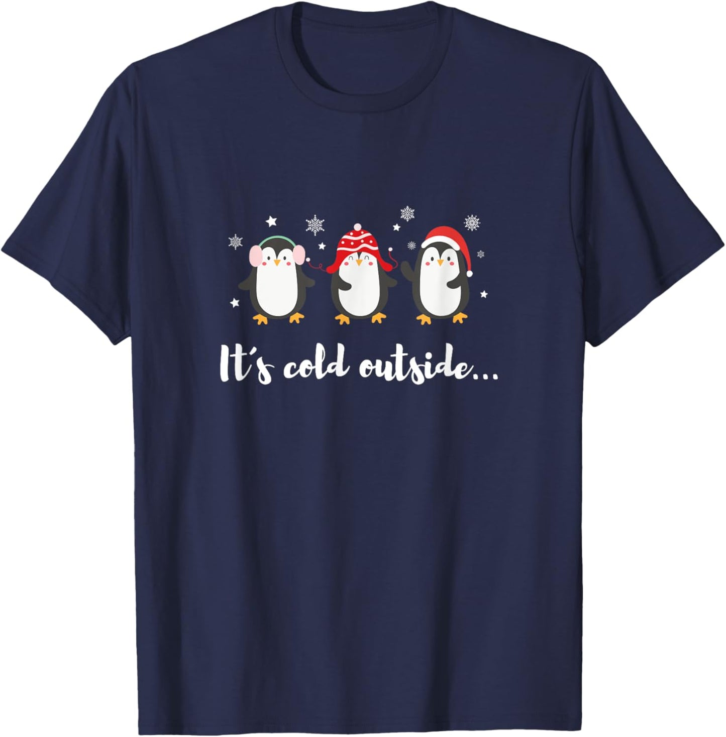 Penguins Christmas T-Shirt - T-Shirt | Navy