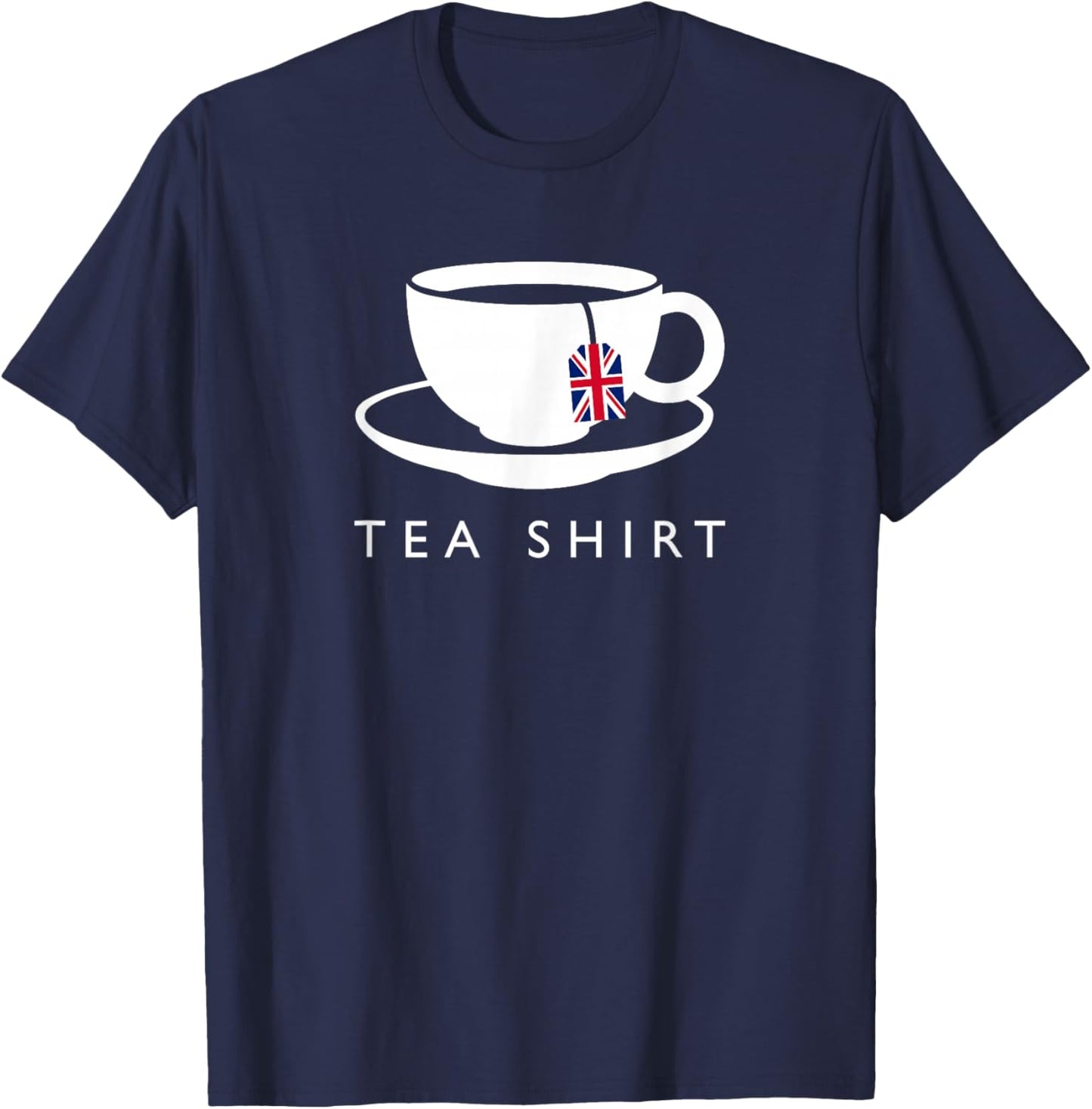 I Love English Tea UK Flag T-Shirt - T-Shirt | Navy