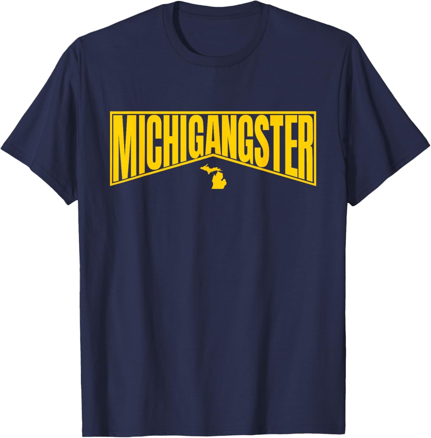 Michigan Pride UP Michiganian Michigangster T-Shirt - T-Shirt | Navy
