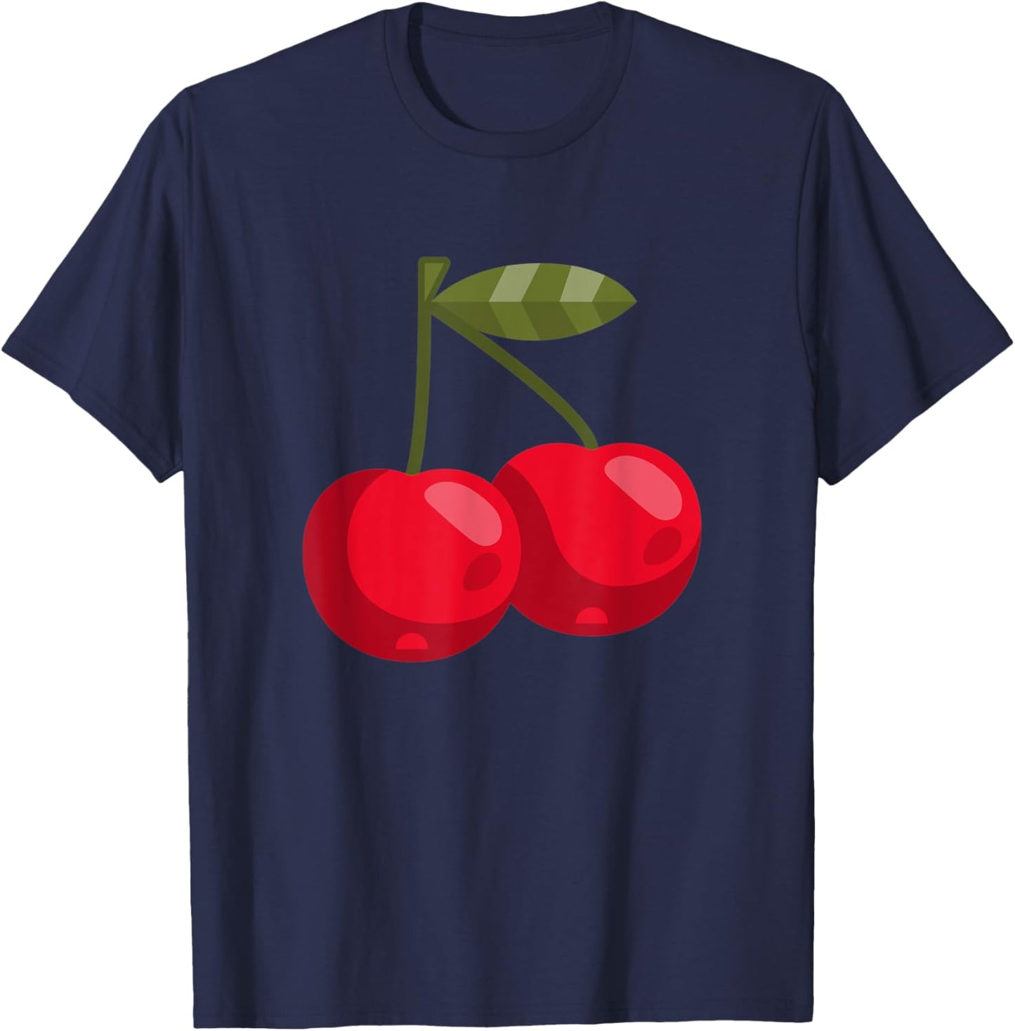 Red Cherries Shirt Trending Cherry Graphic T-Shirt - T-Shirt | Navy