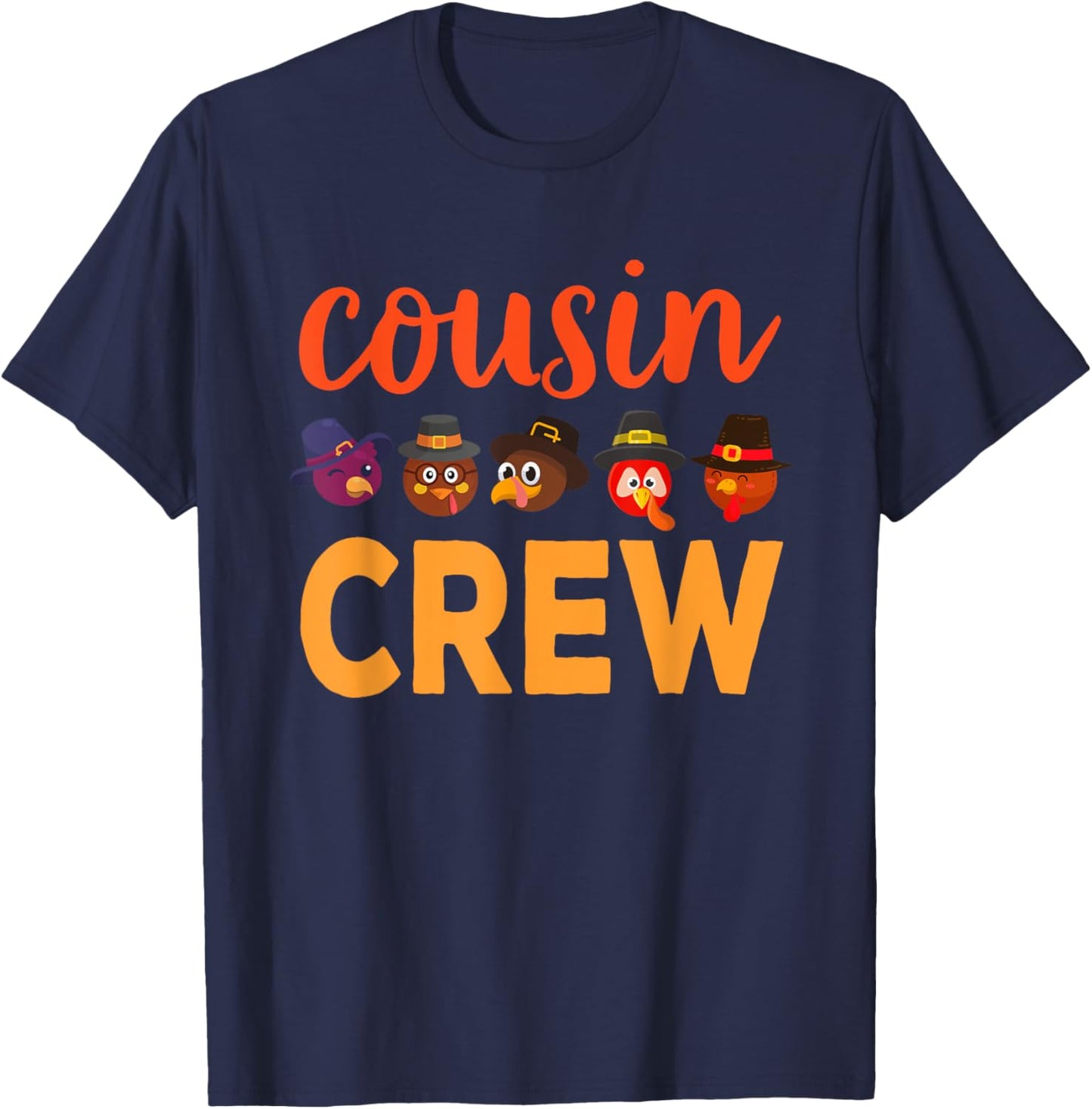 Cousins Crew Thanksgiving Shirt for Boys Girls Kid Toddler T-Shirt - T-Shirt | Navy