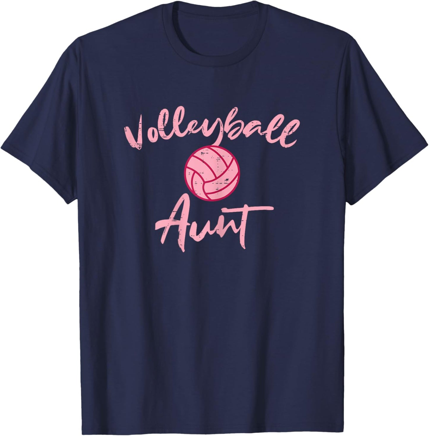 Volleyball Aunt Cute Mothers Day Sports Aunty Auntie Women T-Shirt - T-Shirt | Navy