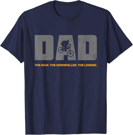 Downhill Dad and Downhill mountain biking for Downhill T-Shirt - T-Shirt | Navy