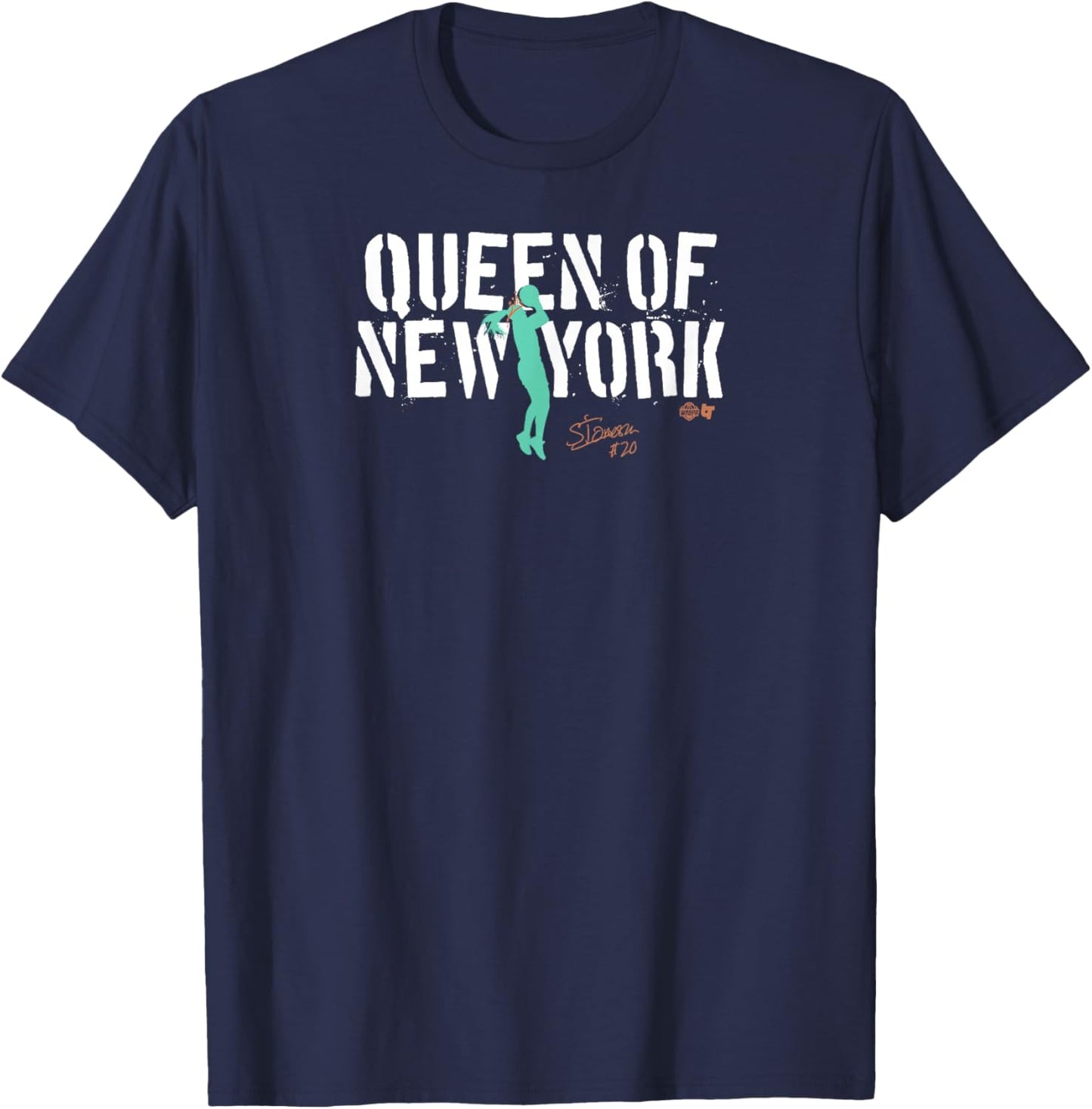 Sabrina Ionescu - Queen of NY Basketball - WNBA Players Assn T-Shirt - T-Shirt | Navy