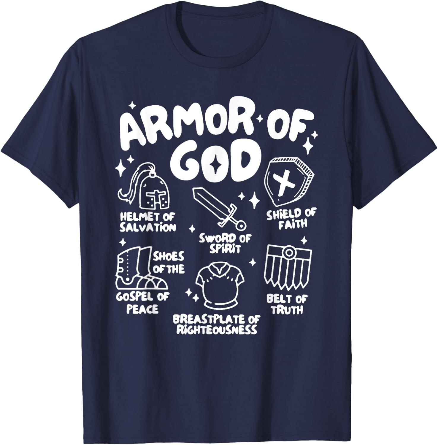 Put On The Full Armor Of God Kid T-Shirt - T-Shirt | Navy