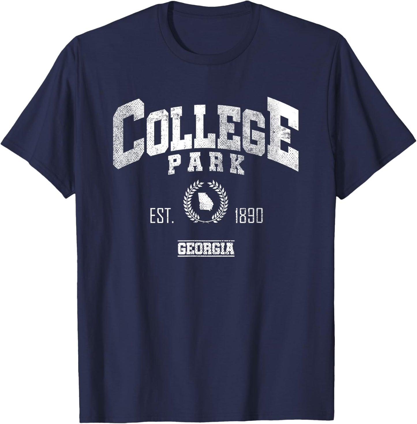 College Park GA | Georgia | Vintage Throwback T-Shirt - T-Shirt | Navy