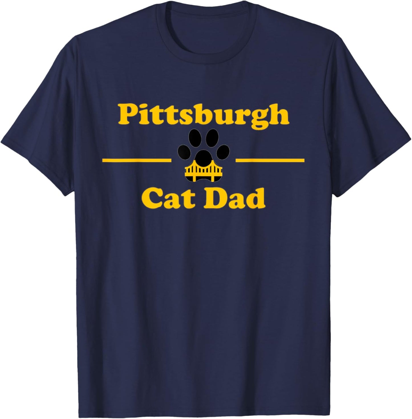 Pittsburgh Cat Dad Women T-Shirt - T-Shirt | Navy