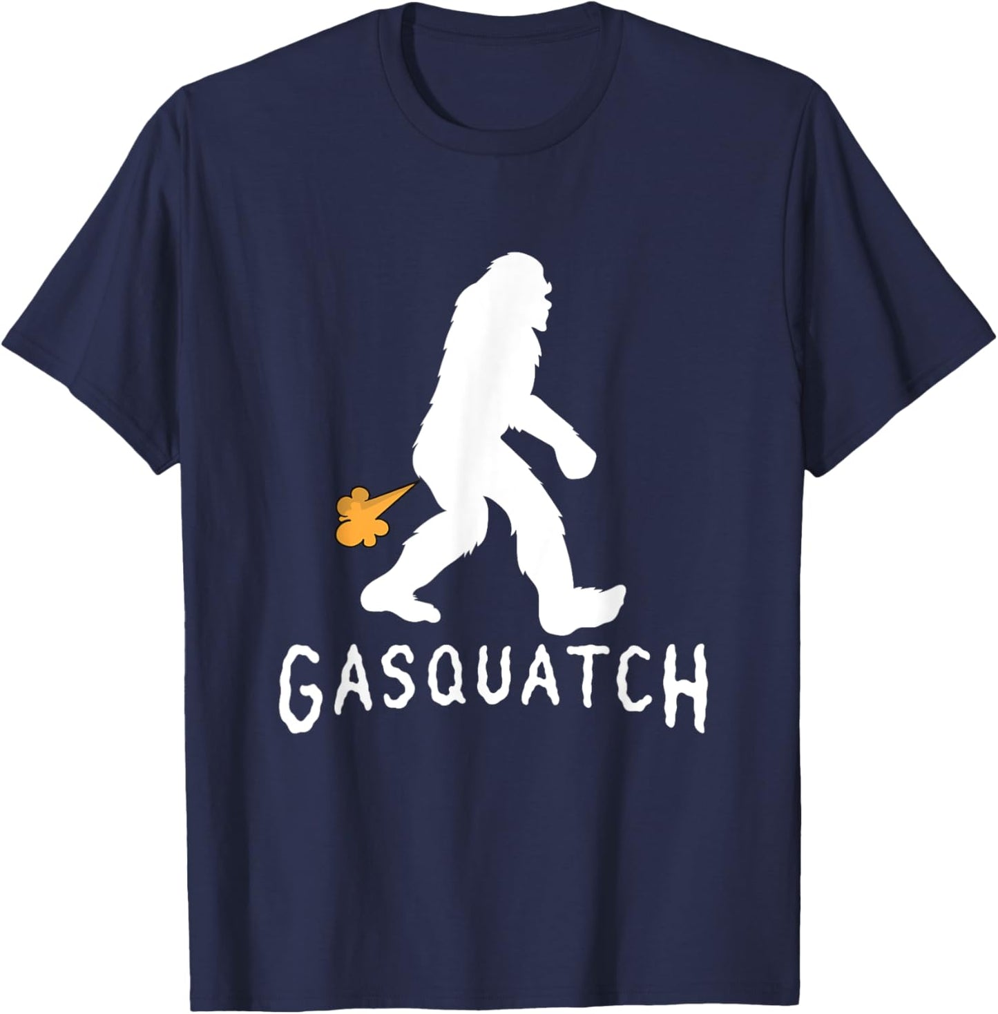 Gasquatch Funny Bigfoot Farting Gassy Sasquatch Fart T-Shirt - T-Shirt | Navy