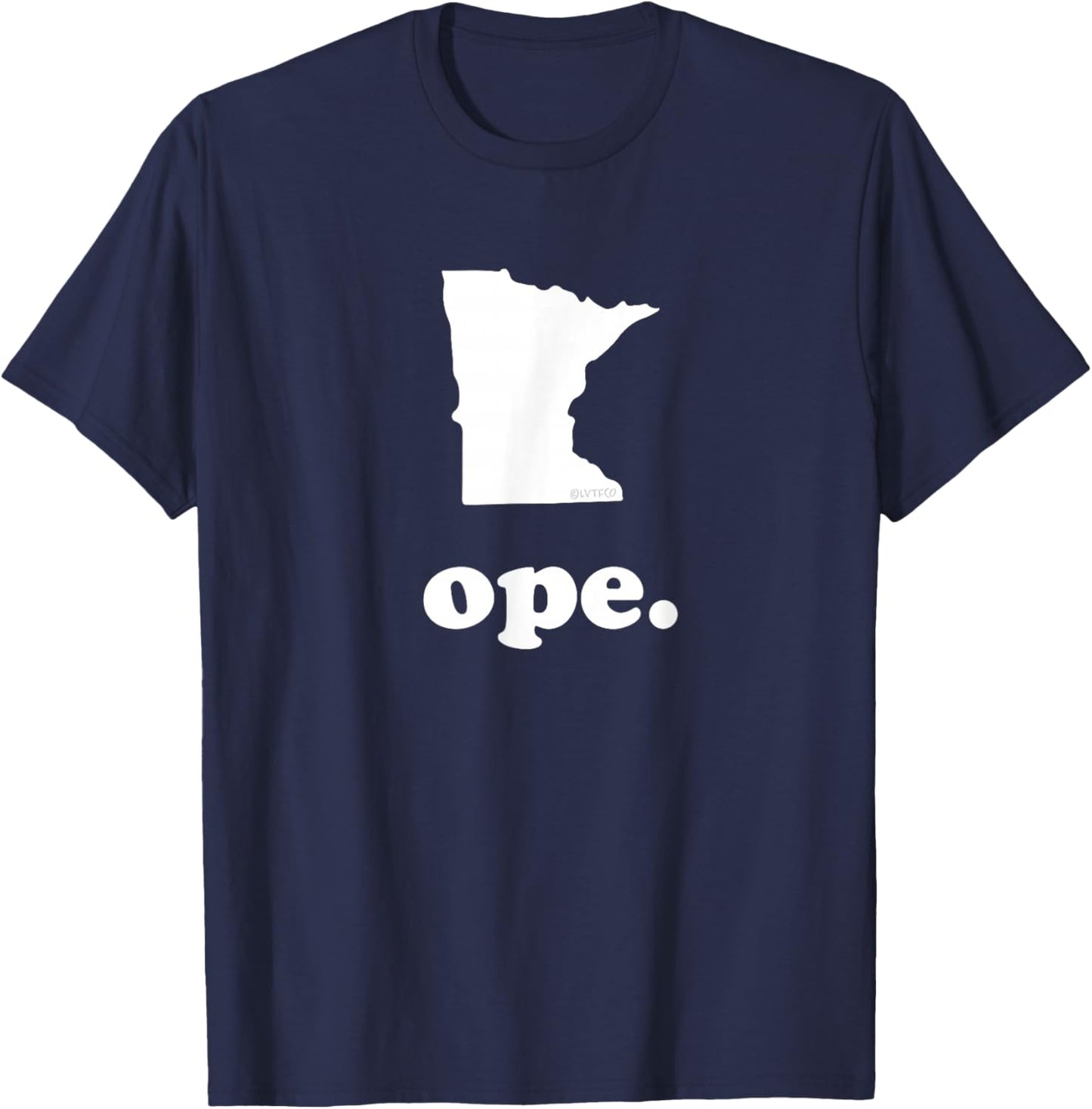 “Ope” Funny Midwest Slang Phrase & Map of Minnesota T-Shirt - T-Shirt | Navy