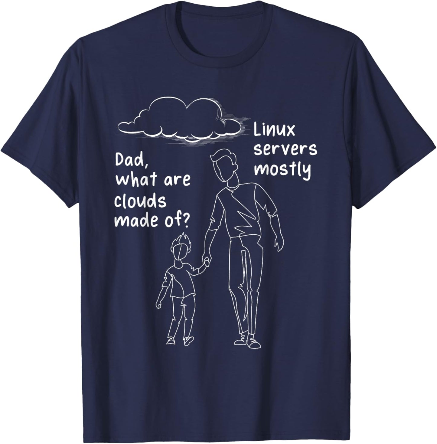 What Are Clouds Made Of - Computer Science Programmer Coder T-Shirt - T-Shirt | Navy