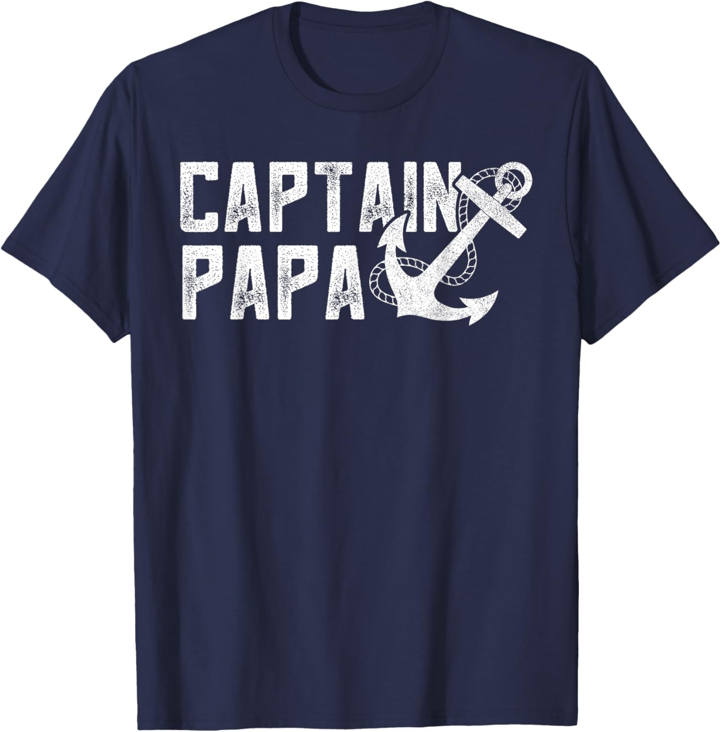 Fathers Day Lake Life Grandpa Apparel, Pontoon Captain Papa T-Shirt - T-Shirt | Navy