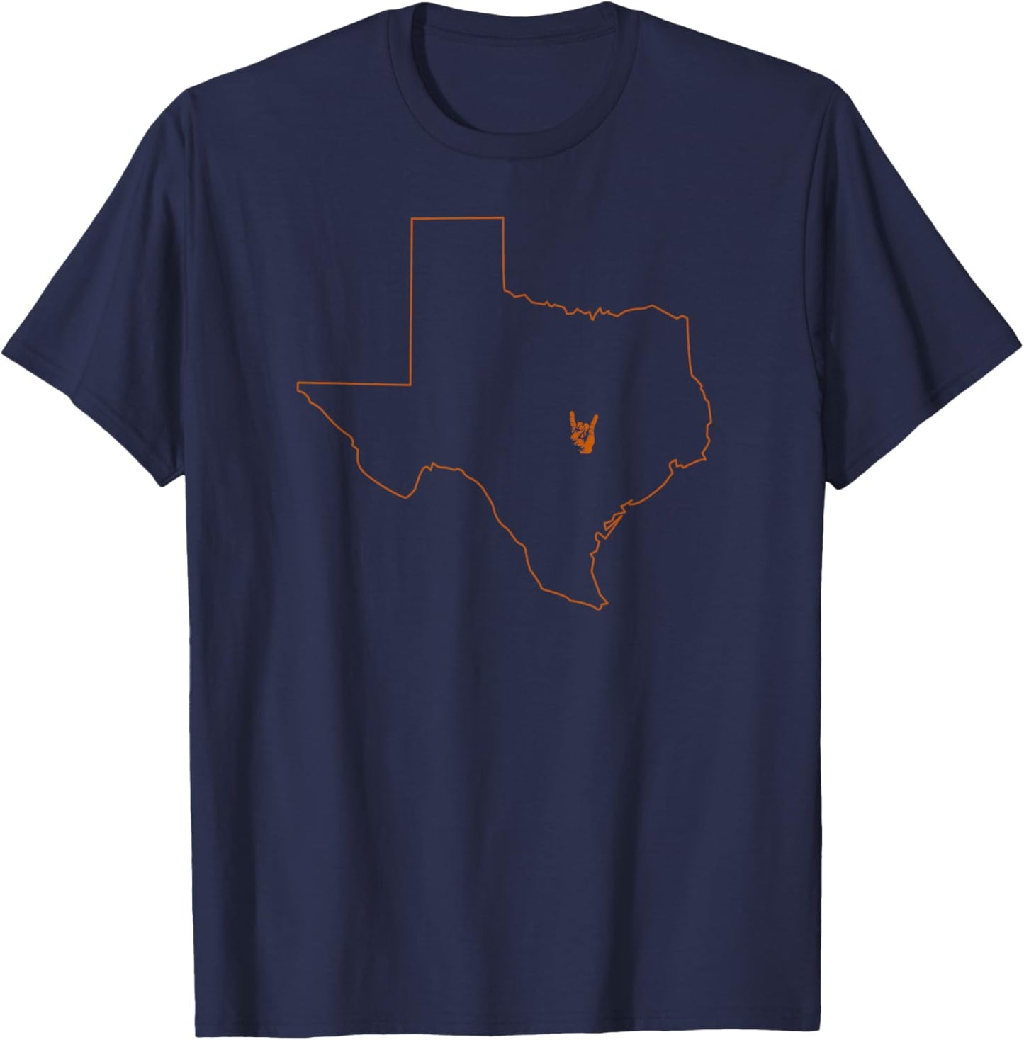 Texas Pride Hook Em Minimal Austin Men's, Women T-Shirt - T-Shirt | Navy