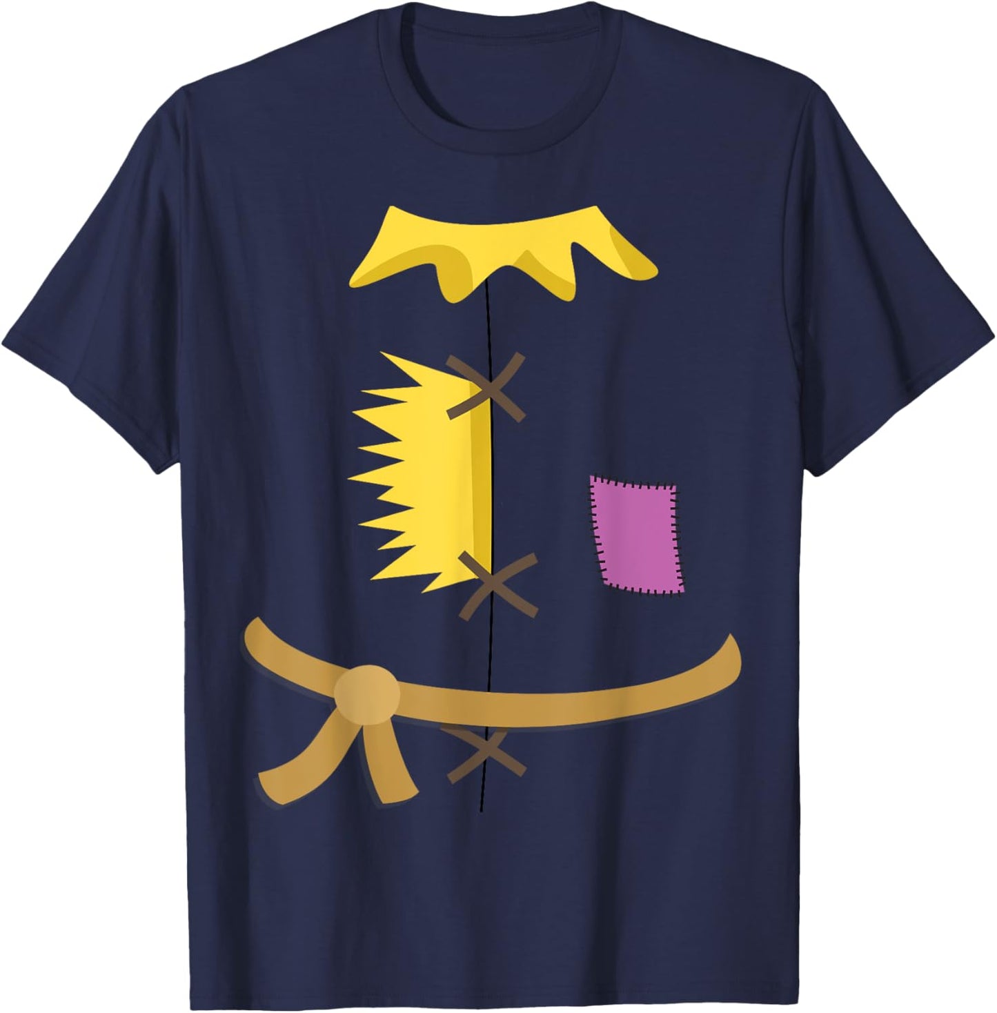 Scarecrow Costume Halloween Wizard of Oz Patch Vintage T-Shirt - T-Shirt | Navy