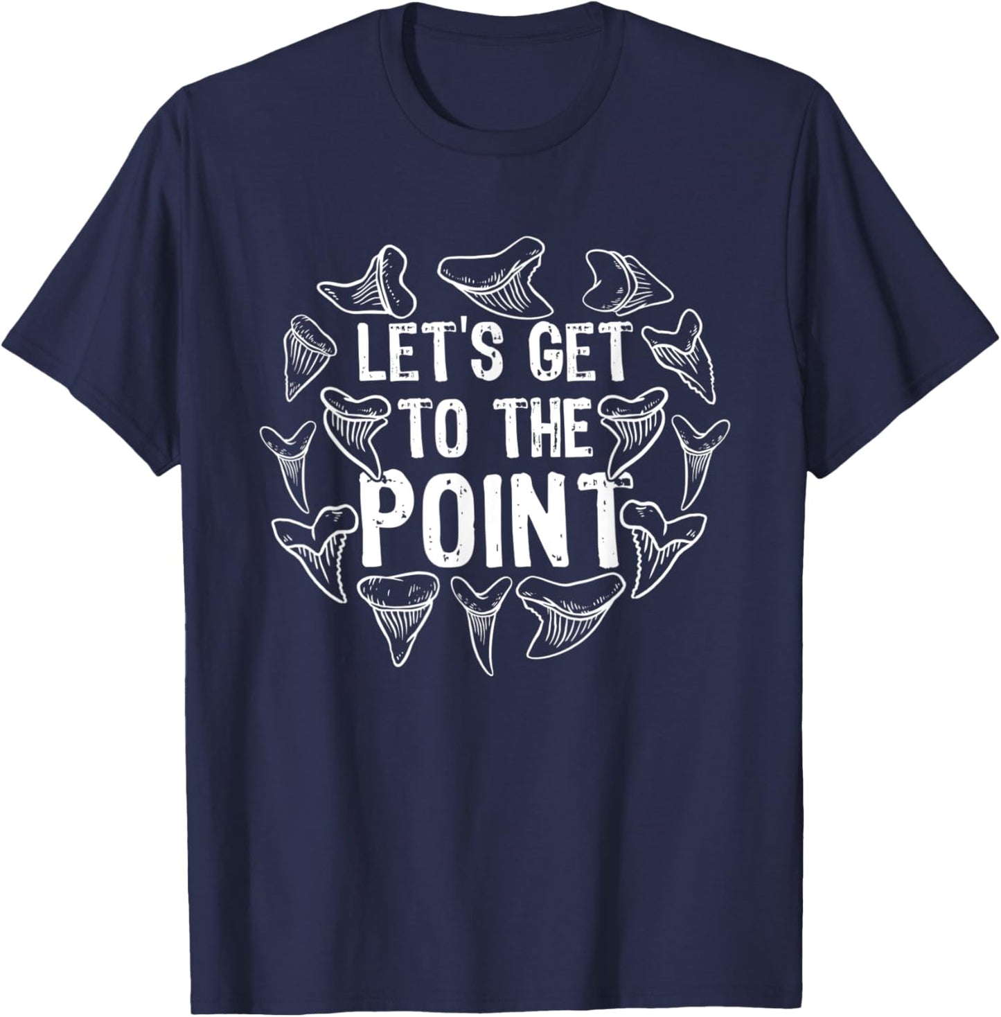 Fossil Shark Teeth Collecting Fossil Hunter Paleontologist T-Shirt - T-Shirt | Navy