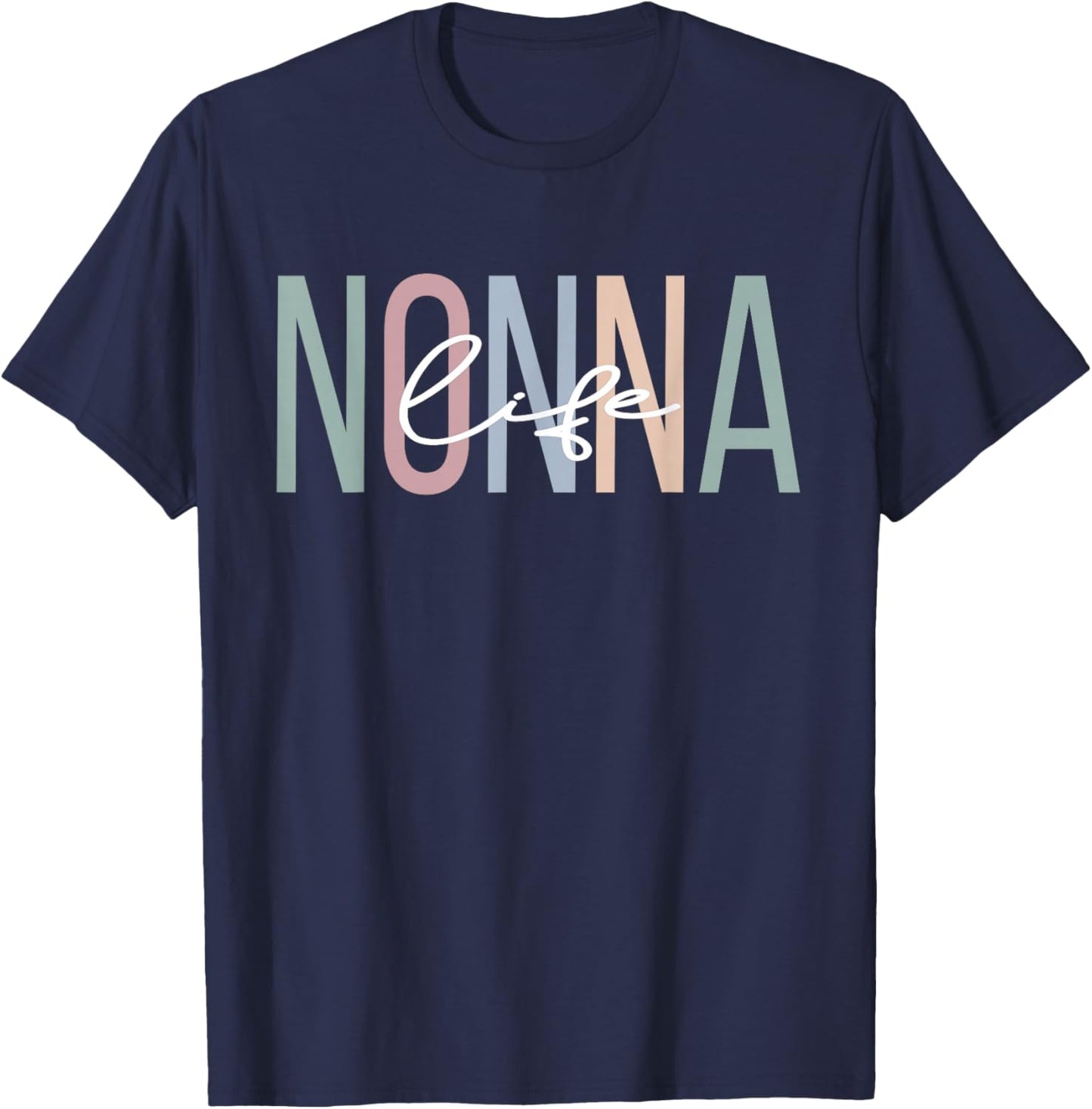 Nonna Life Nonna Grandma Boho Nonna Grandmother T-Shirt - T-Shirt | Navy