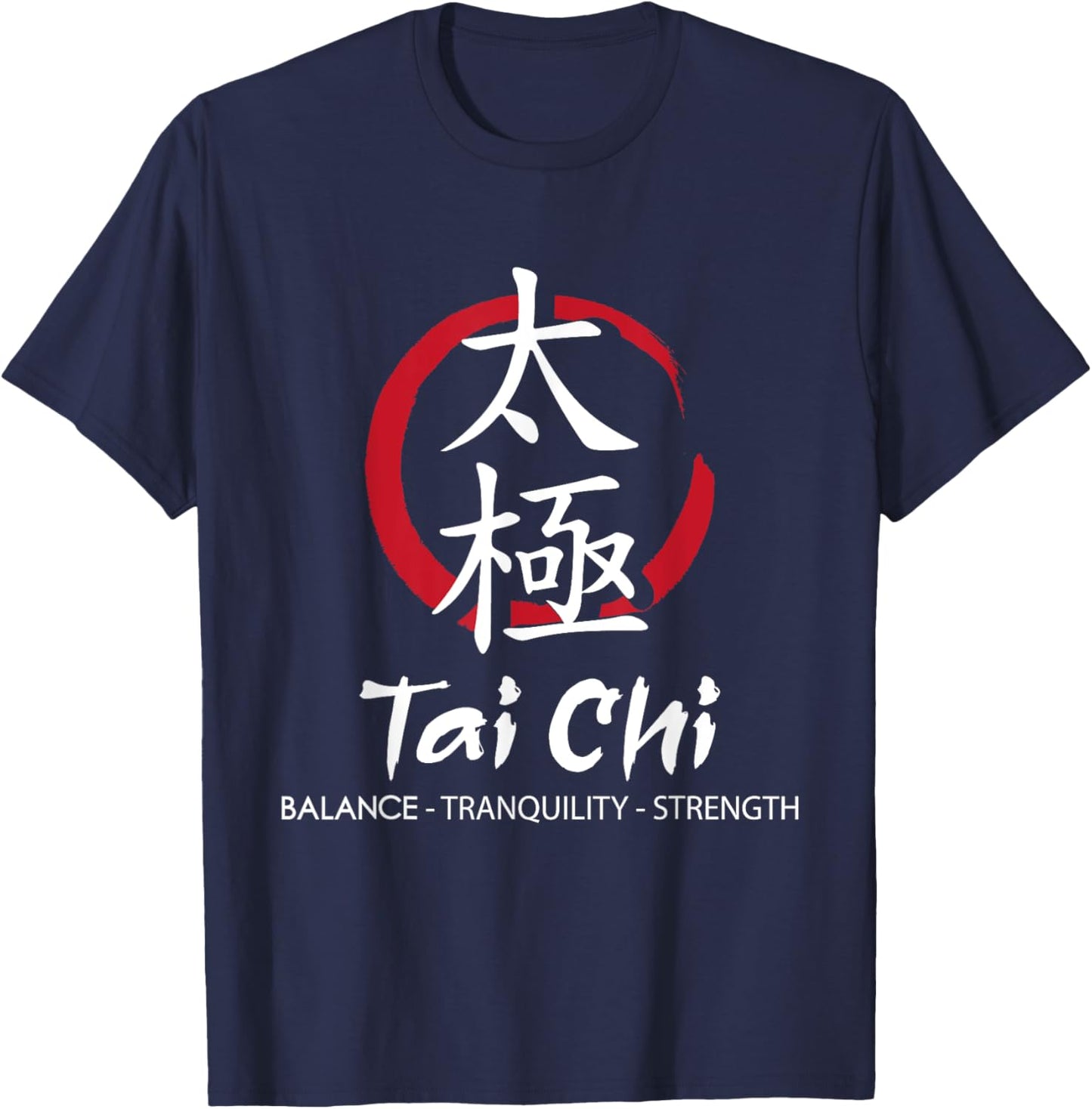 Tai Chi - Body Mind Wellness Spiritual Yin Yang Martial Arts T-Shirt - T-Shirt | Navy