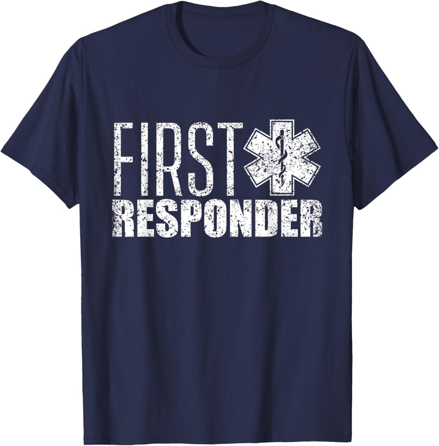 First responder Emergency Paramedic EMT Aid Helper T-Shirt - T-Shirt | Navy