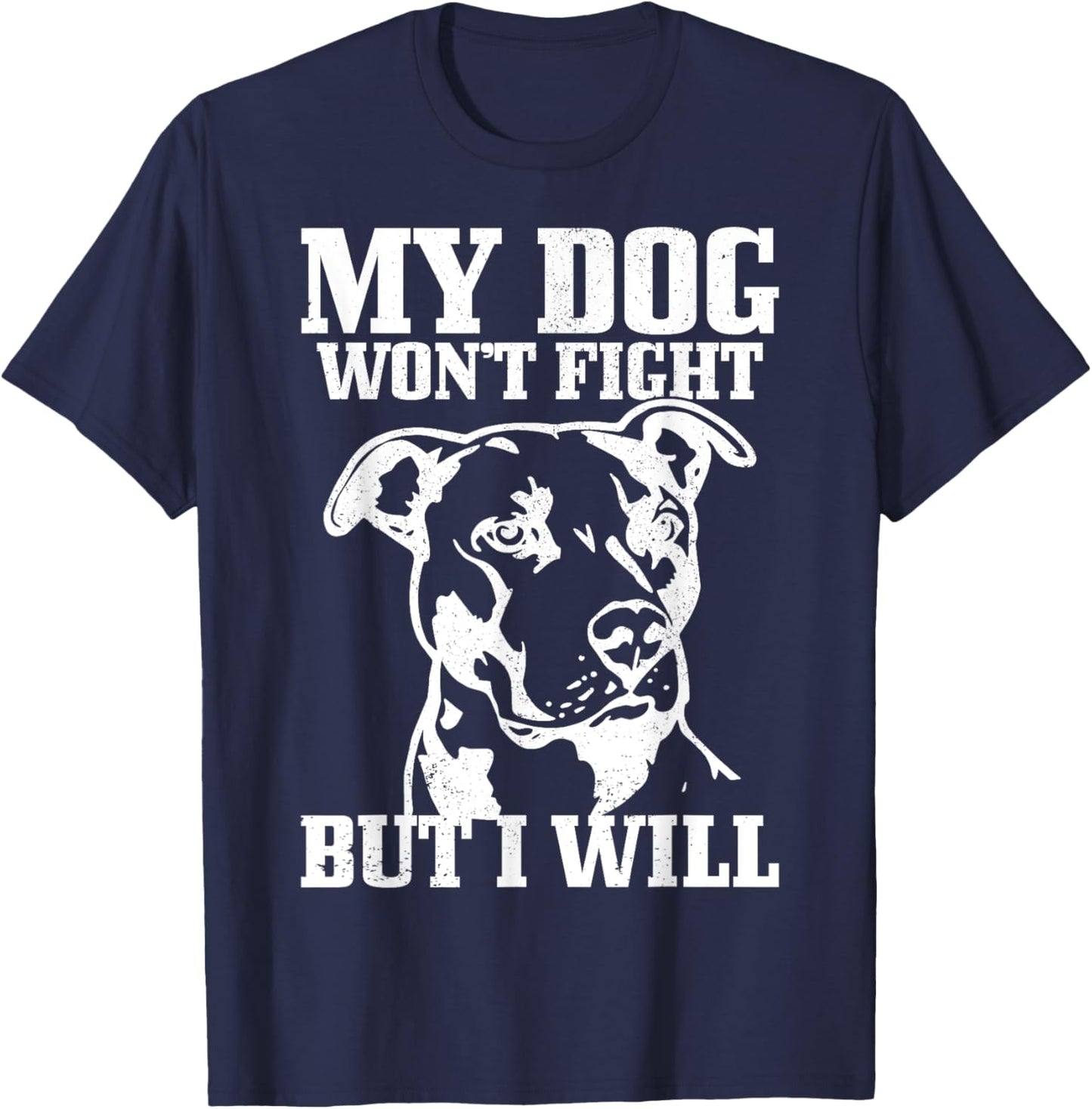 Pitbull Funny Dog Pitbull Mom Pitbull Dad Men Women Kids T-Shirt - T-Shirt | Navy