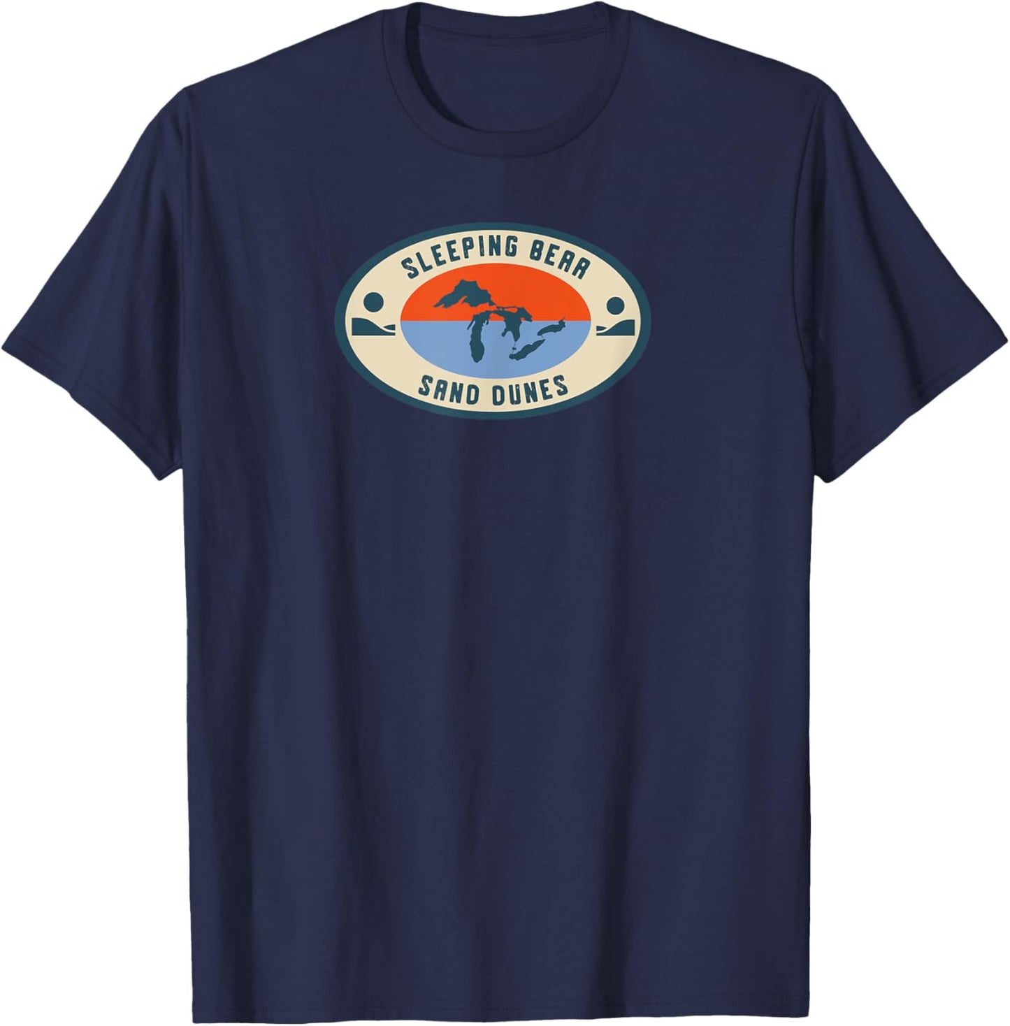 Sleeping Bear Sand Dunes Michigan Michigander Great Lakes T-Shirt - T-Shirt | Navy