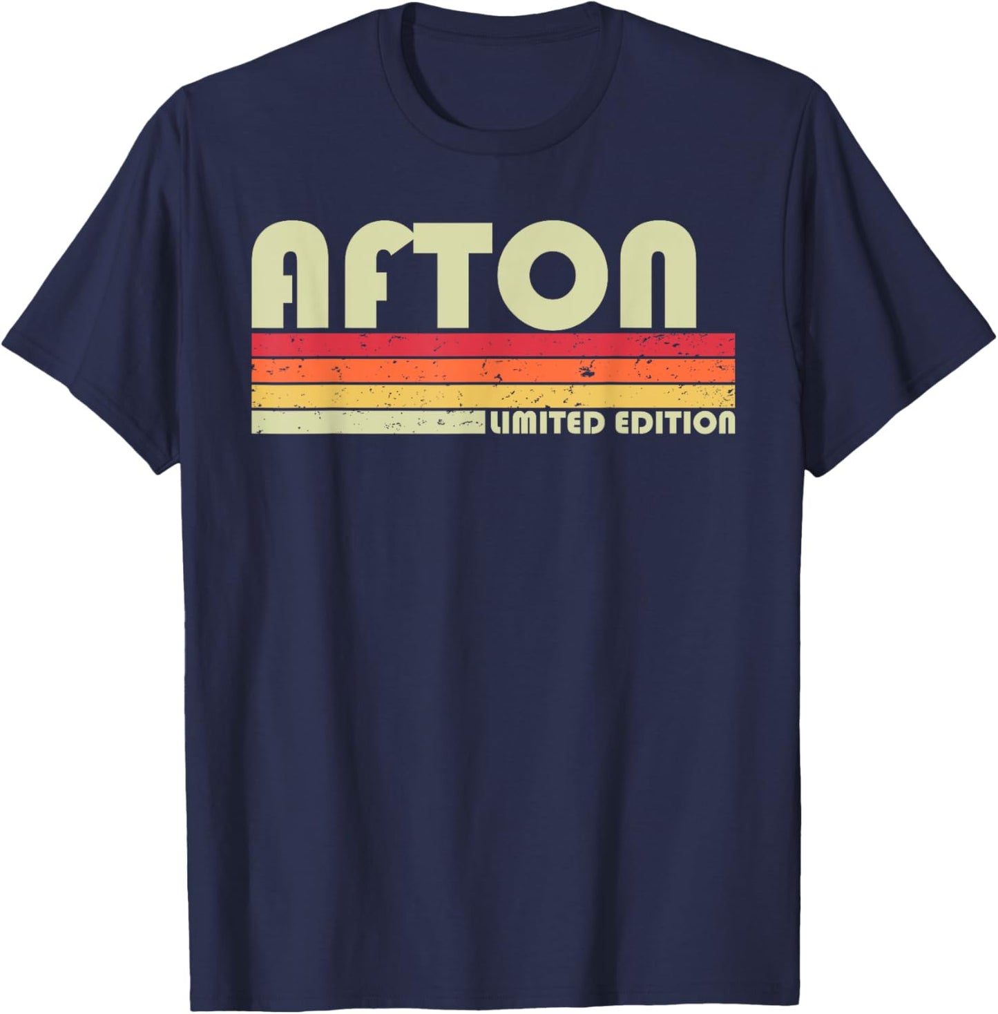AFTON Name Personalized Retro Vintage 80s 90s Birthday T-Shirt - T-Shirt | Navy