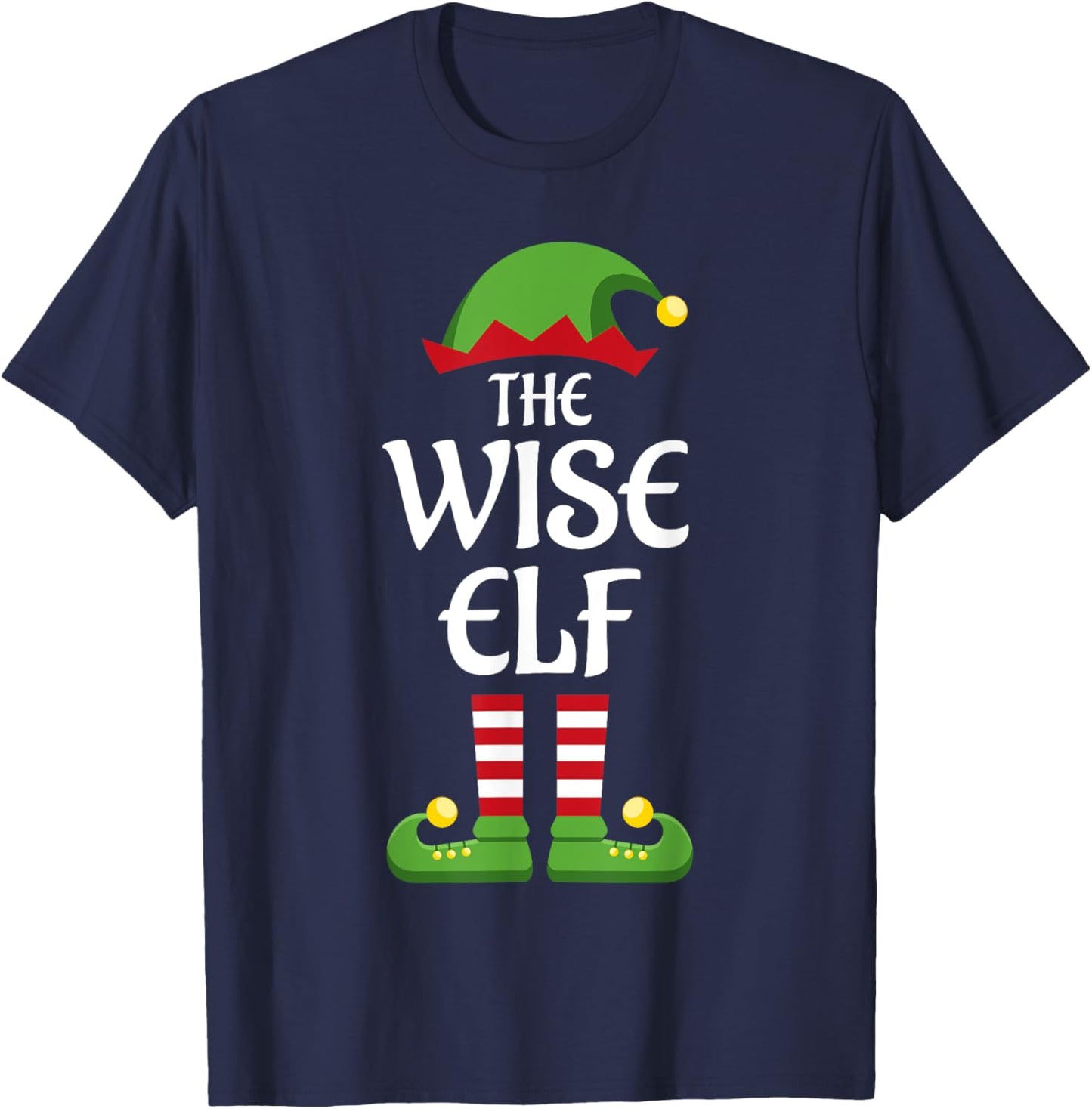 Wise Elf Family Matching Group Christmas T-Shirt - T-Shirt | Navy