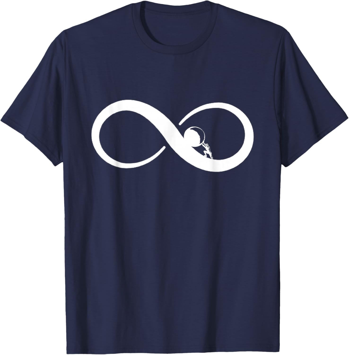 Sisyphus Infinity Symbol T-Shirt - T-Shirt | Navy