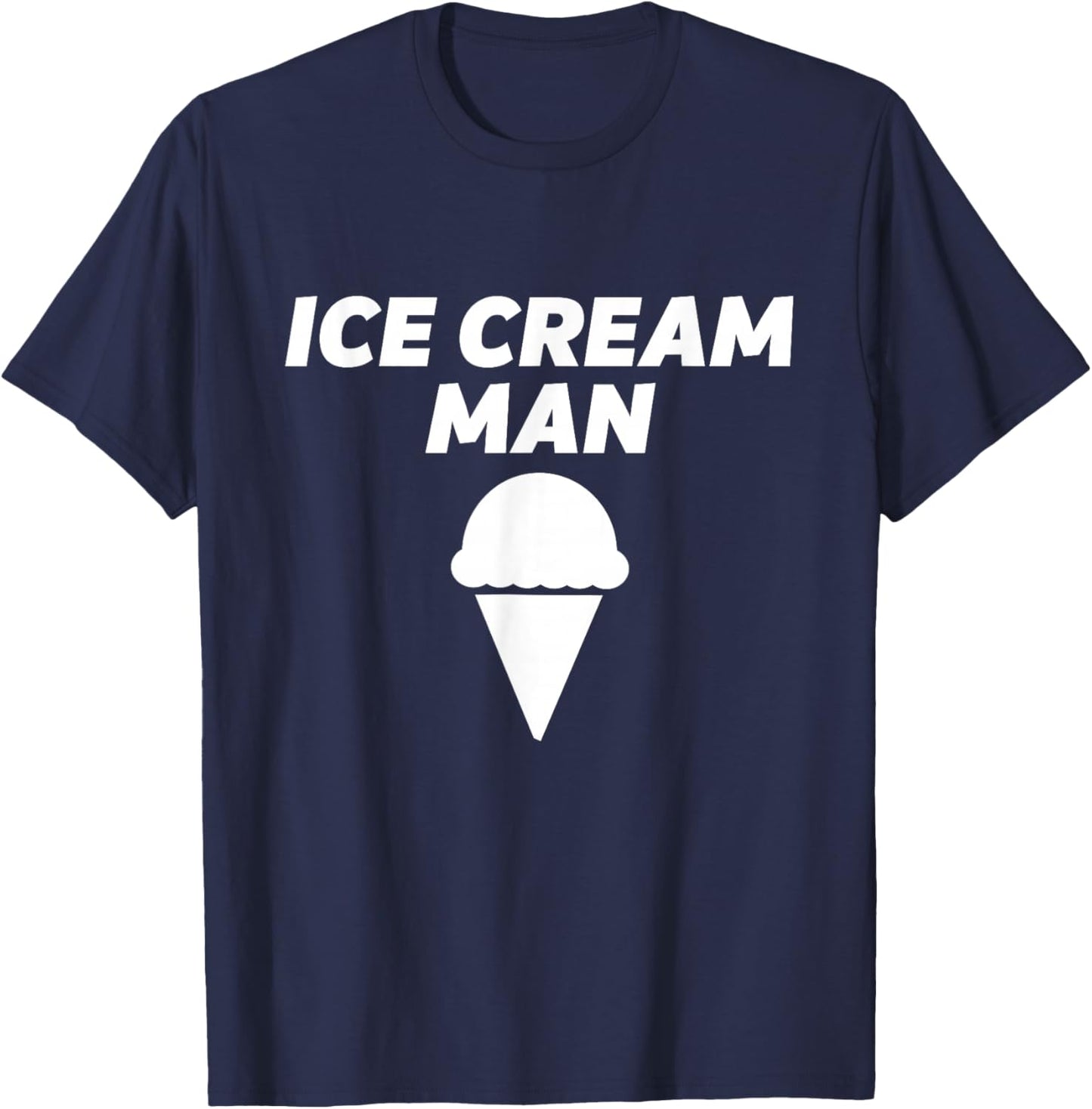 Ice Cream Man Costume Vanilla Soft Serve Ice Cream Costume T-Shirt - T-Shirt | Navy
