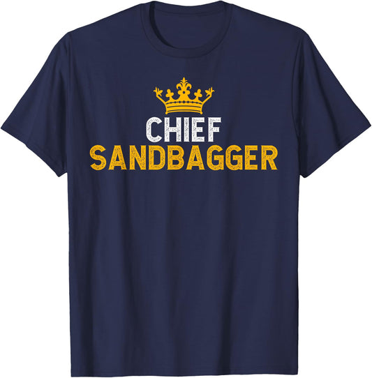 Chief Sandbagger Chess Gifts For Chess Lovers T-Shirt - T-Shirt | Navy