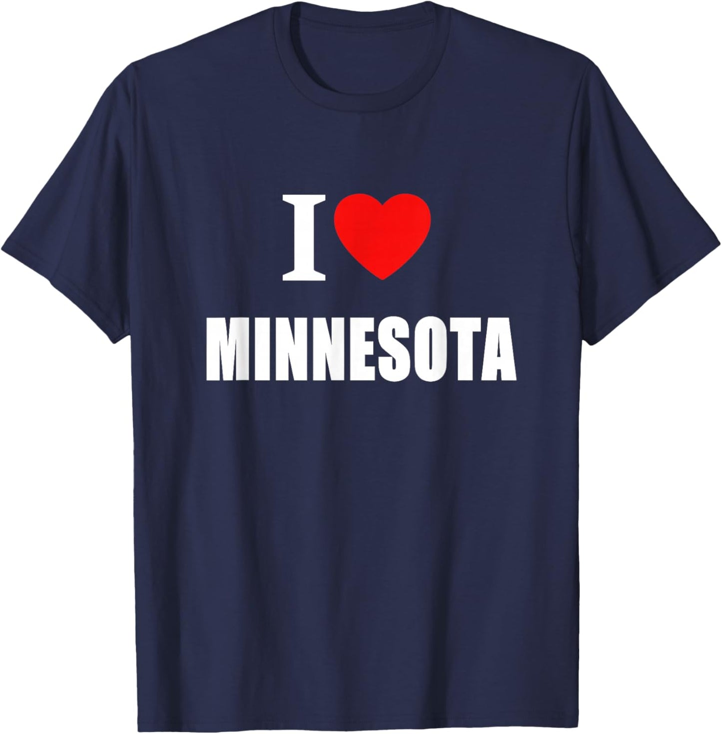 I Love Minnesota Women And Students T-Shirt - T-Shirt | Navy
