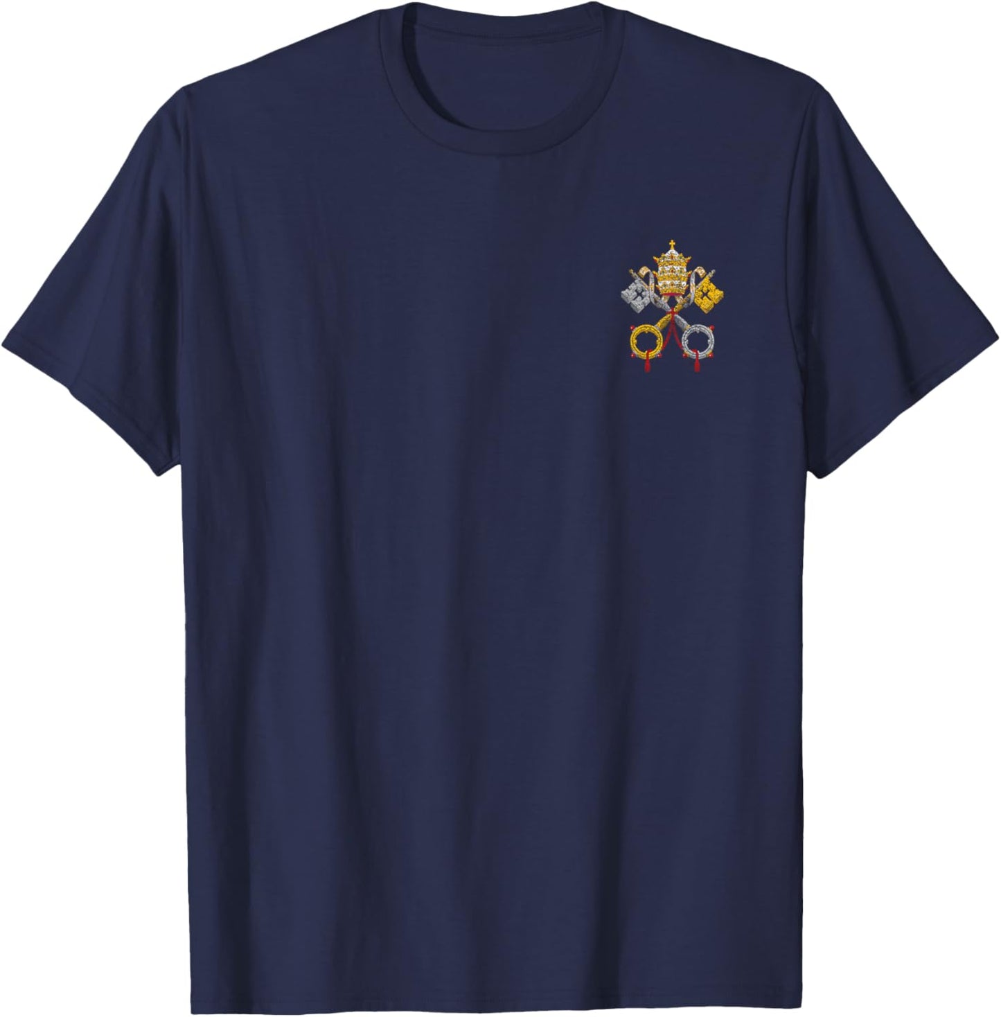 Vatican City Flag Coat of Arms Rome St. Peter's Square T-Shirt - T-Shirt | Navy