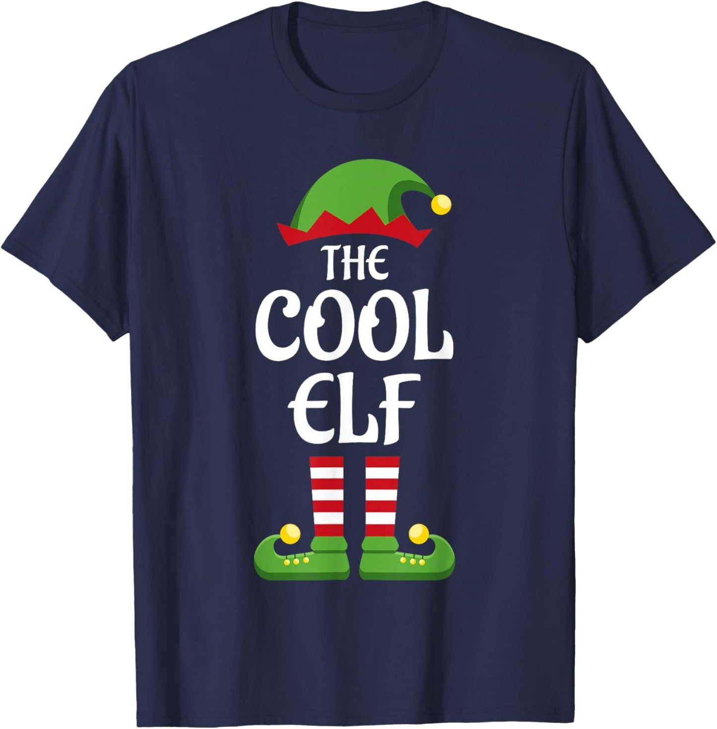 Cool Elf Family Matching Group Christmas T-Shirt - T-Shirt | Navy