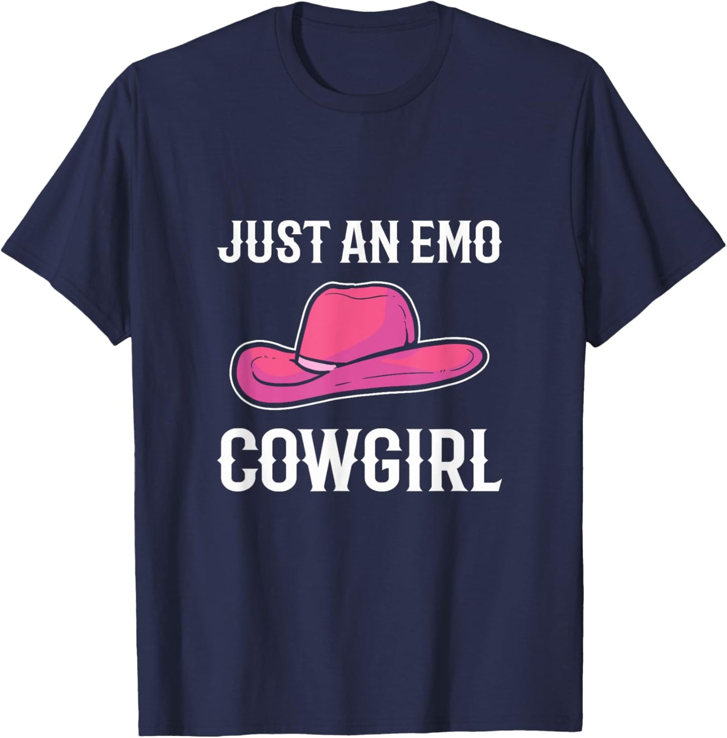 Emo Cowgirl. Emotional Lady T-Shirt - T-Shirt | Navy