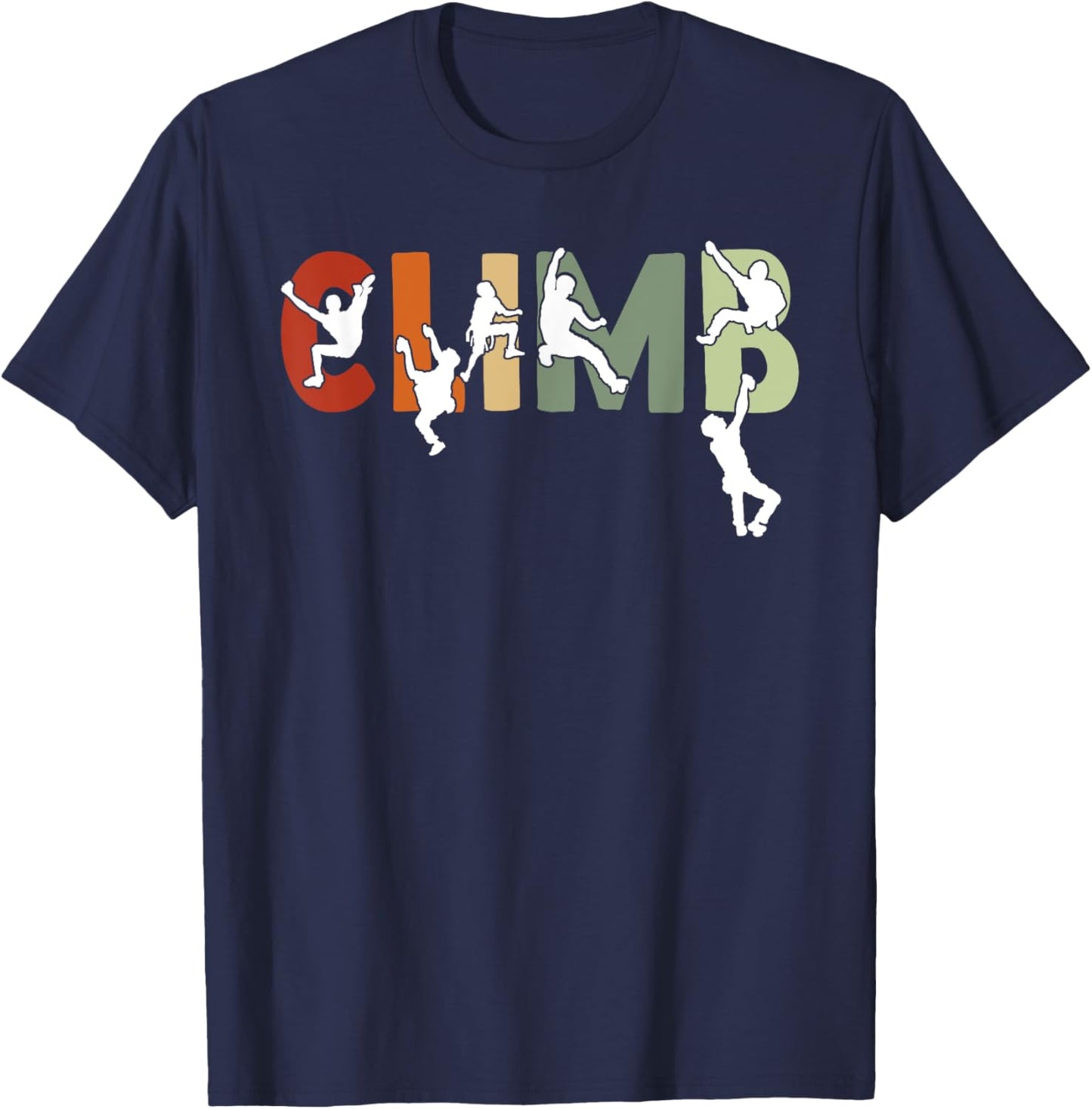 Vintage Climbing Bouldering Rock Climber Climbing T-Shirt - T-Shirt | Navy